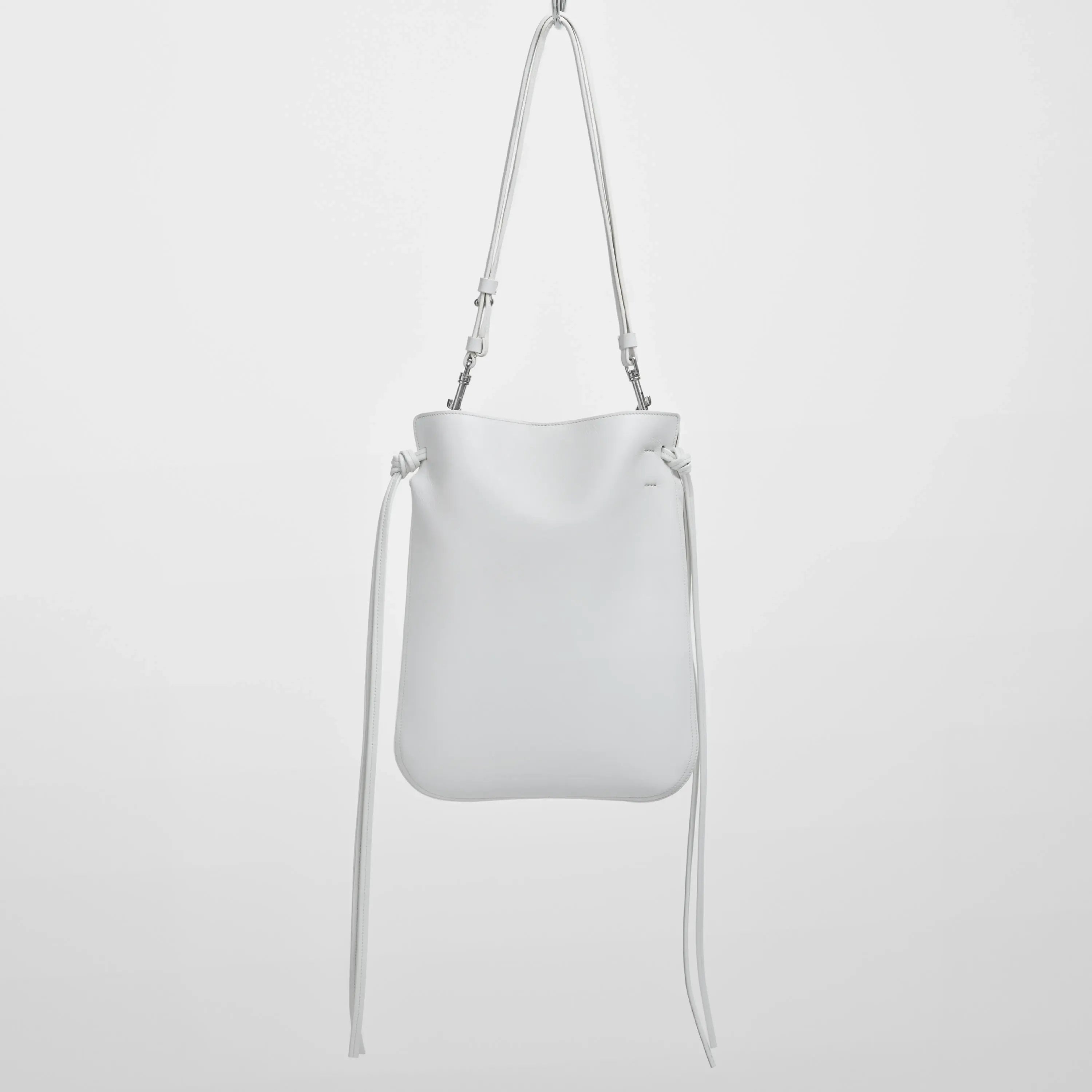 GIG POUCH | white leather with silver