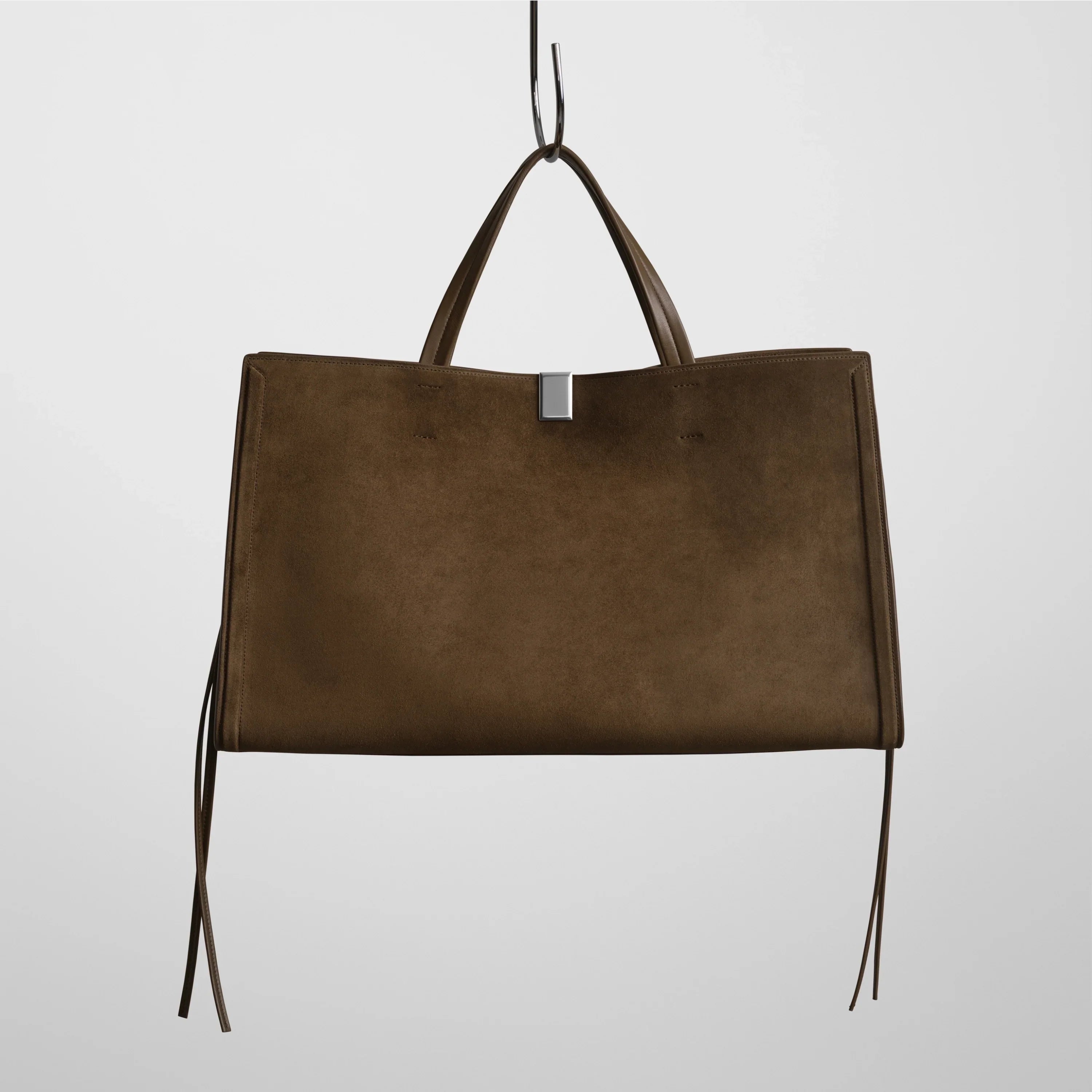 MEDIUM KIT CABAS | khaki suede leather