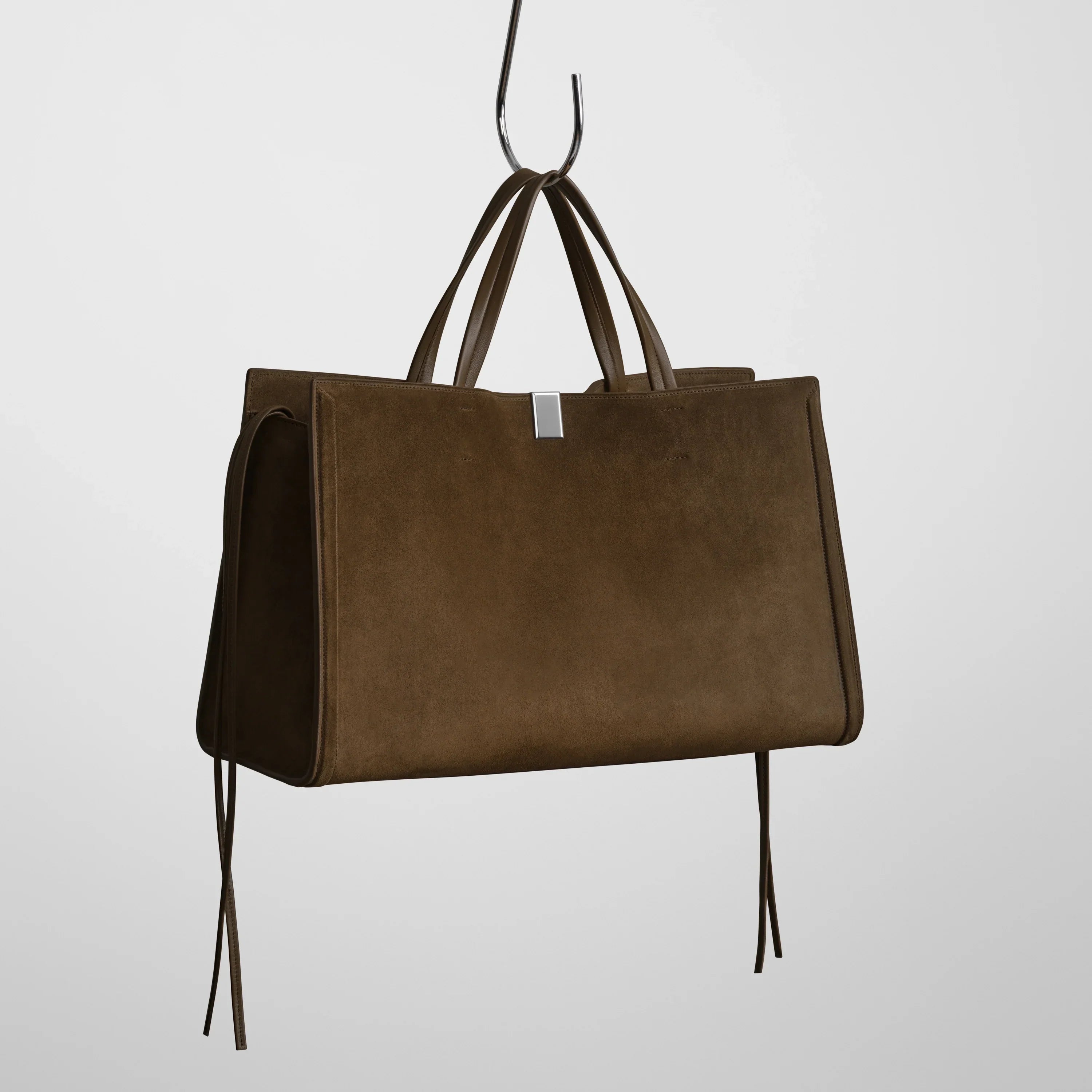 MEDIUM KIT CABAS | khaki suede leather