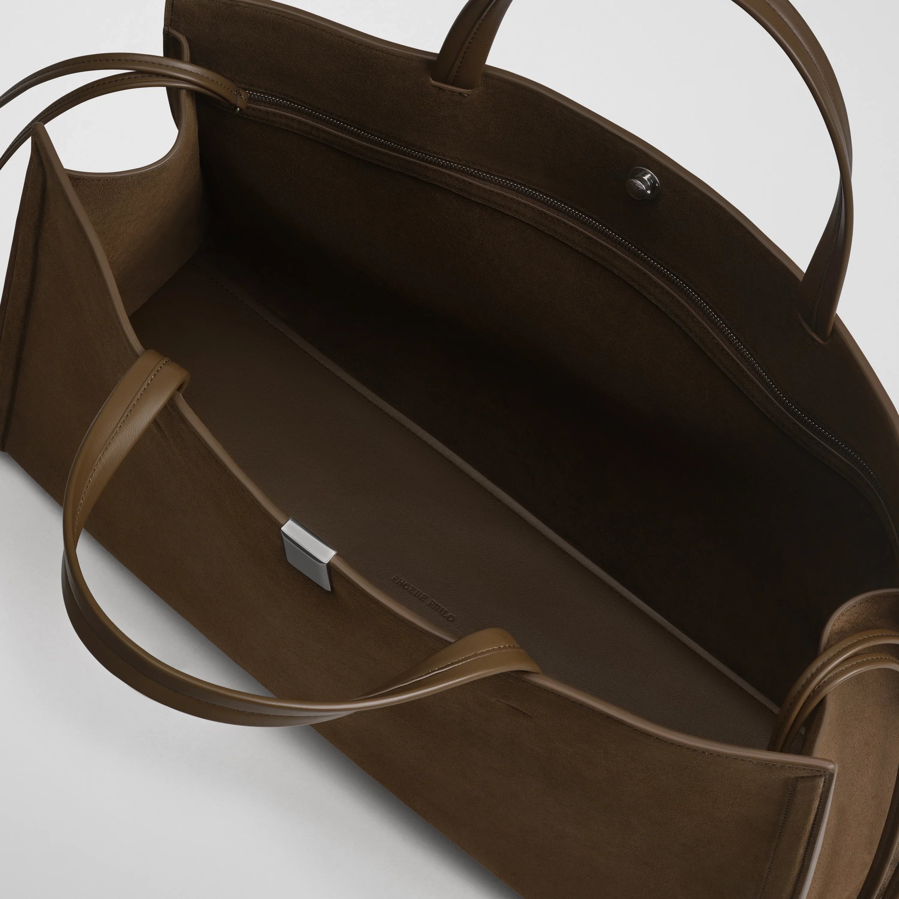 MEDIUM KIT CABAS | khaki suede leather