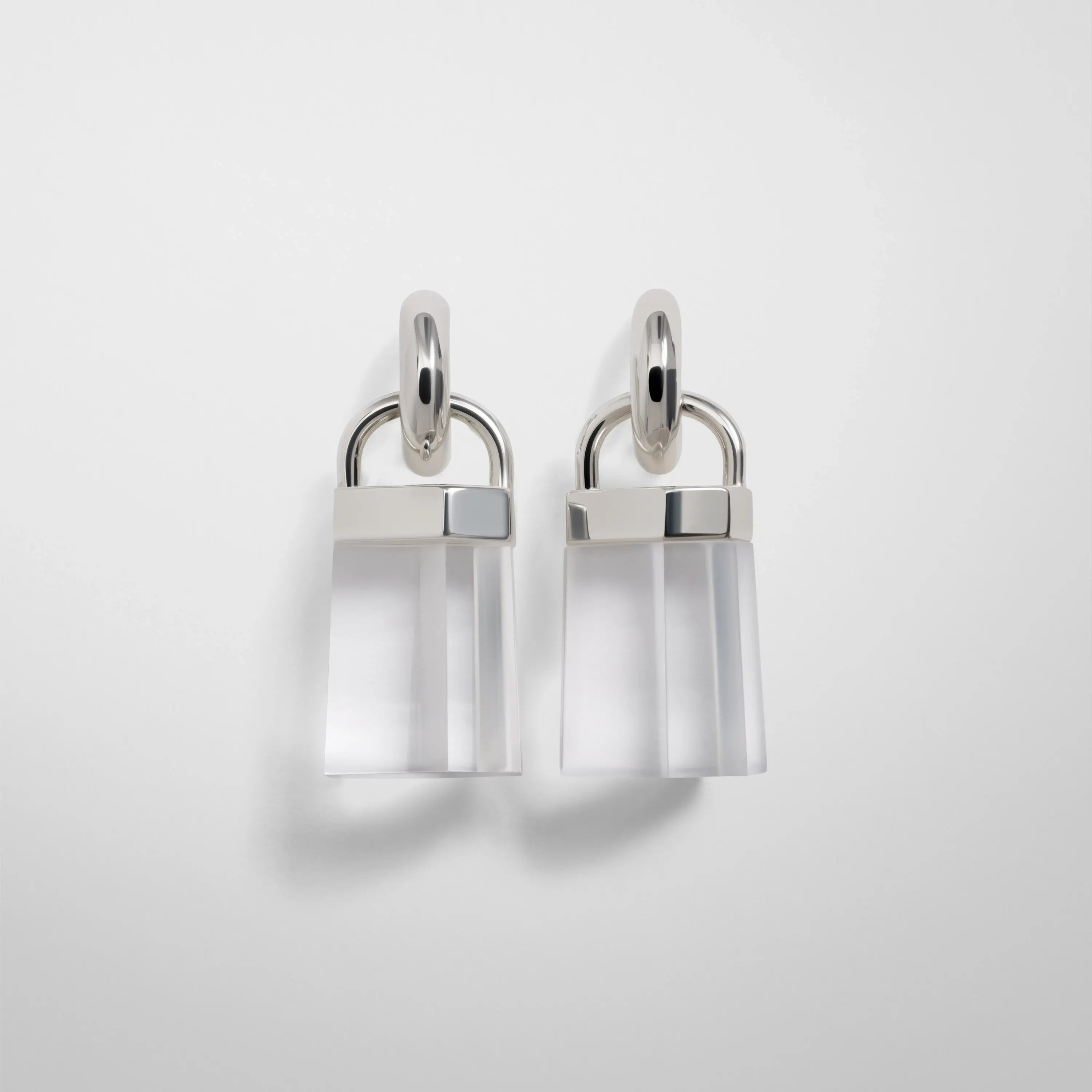 PRISM EARRINGS | clear resin sterling silver