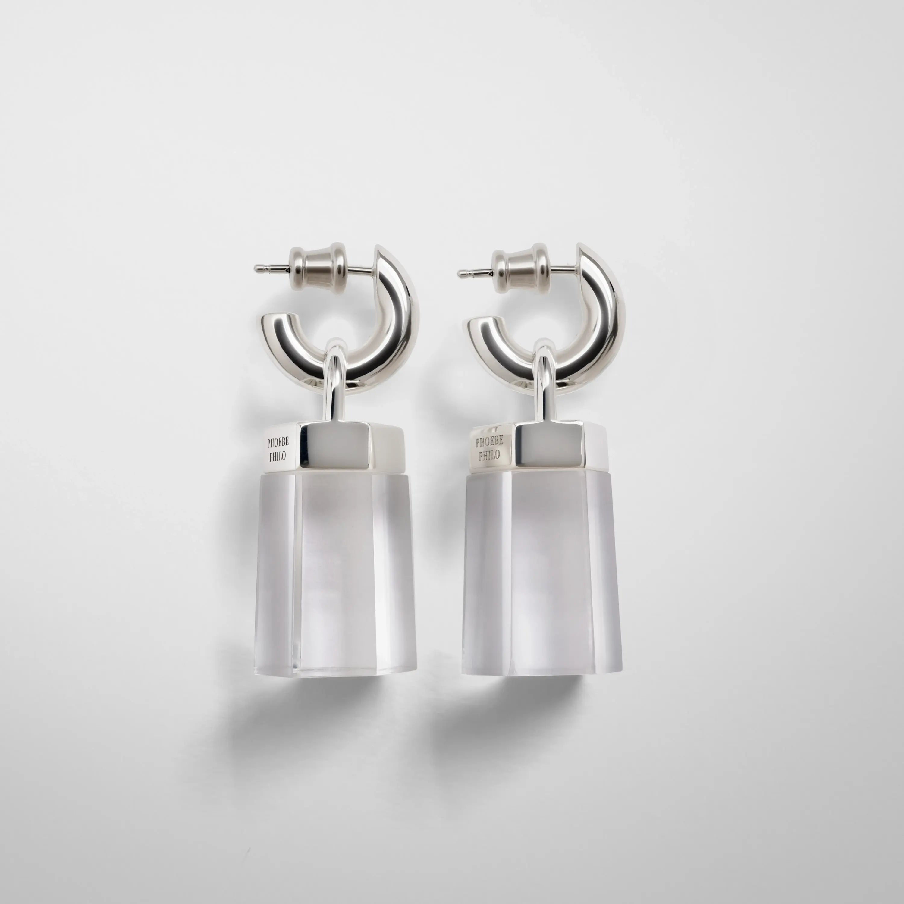 PRISM EARRINGS | clear resin sterling silver