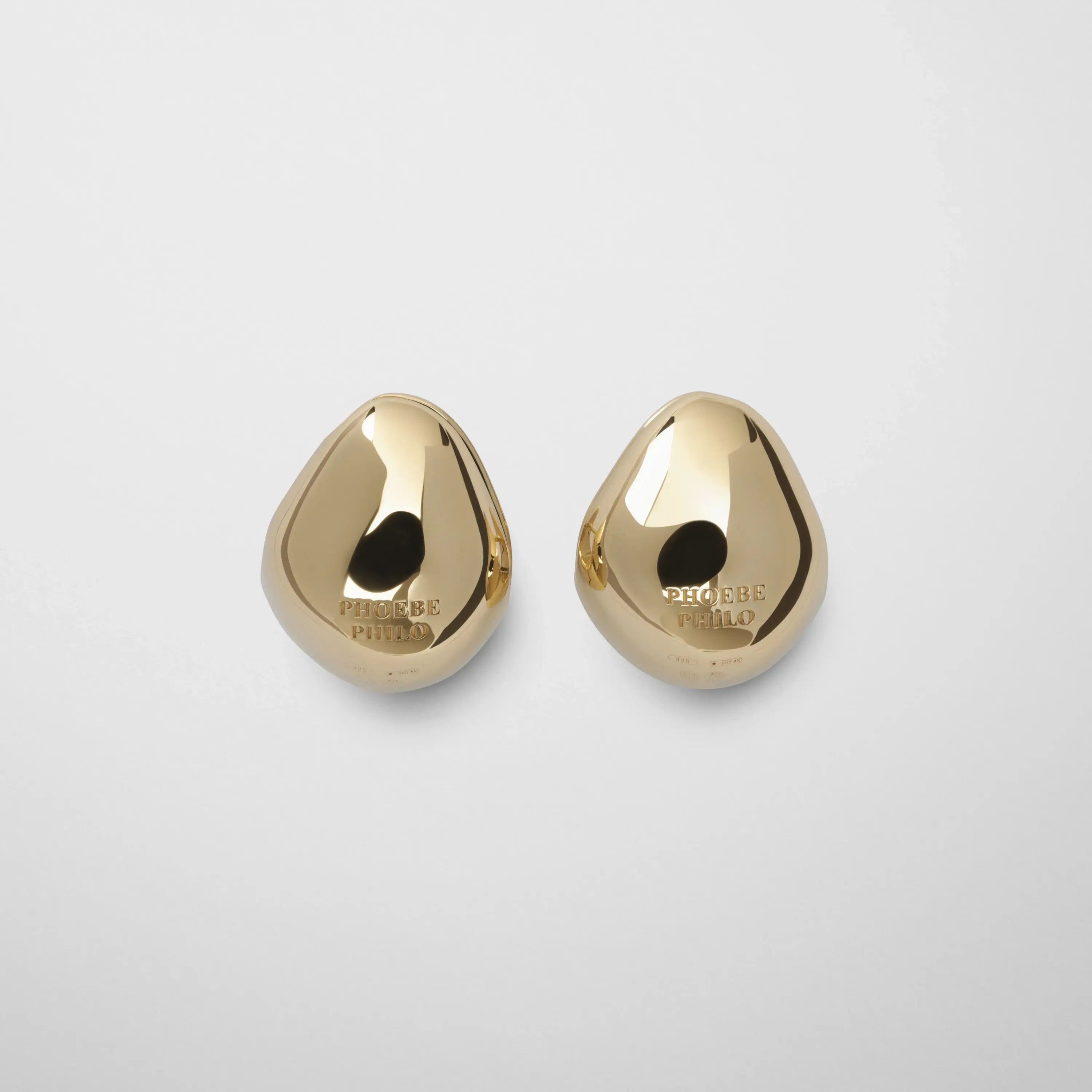 PEBBLE STUD EARRINGS | gold plated sterling silver