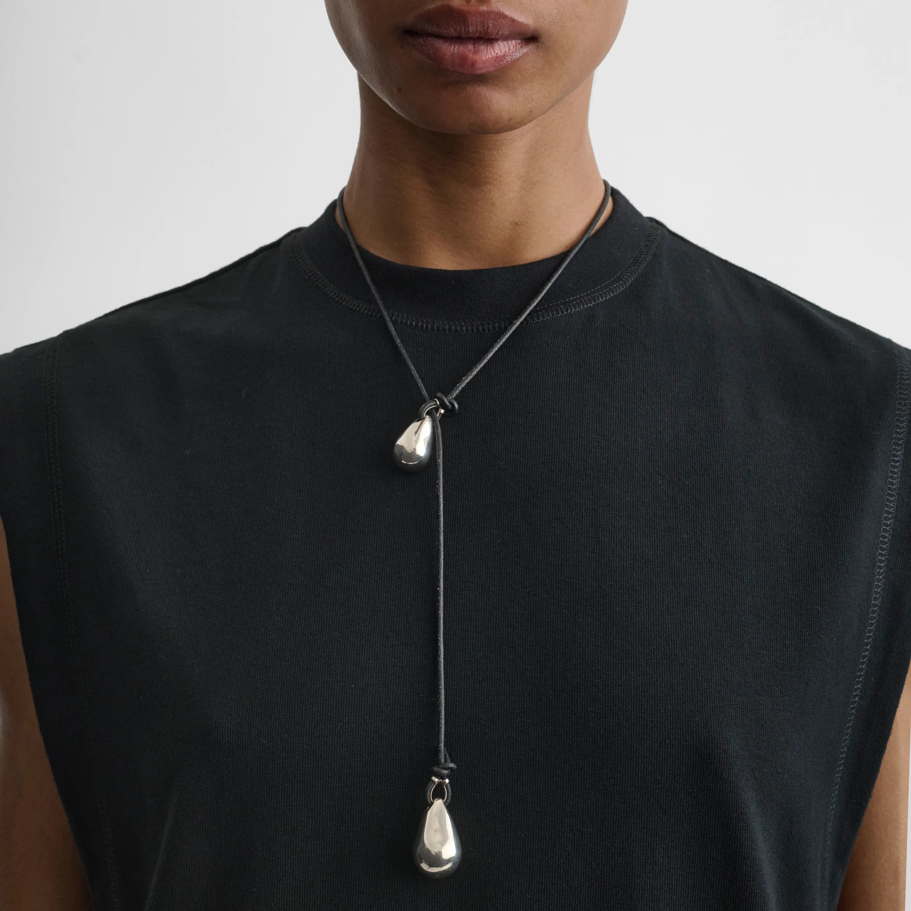 PEBBLE DUO PENDANT | sterling silver