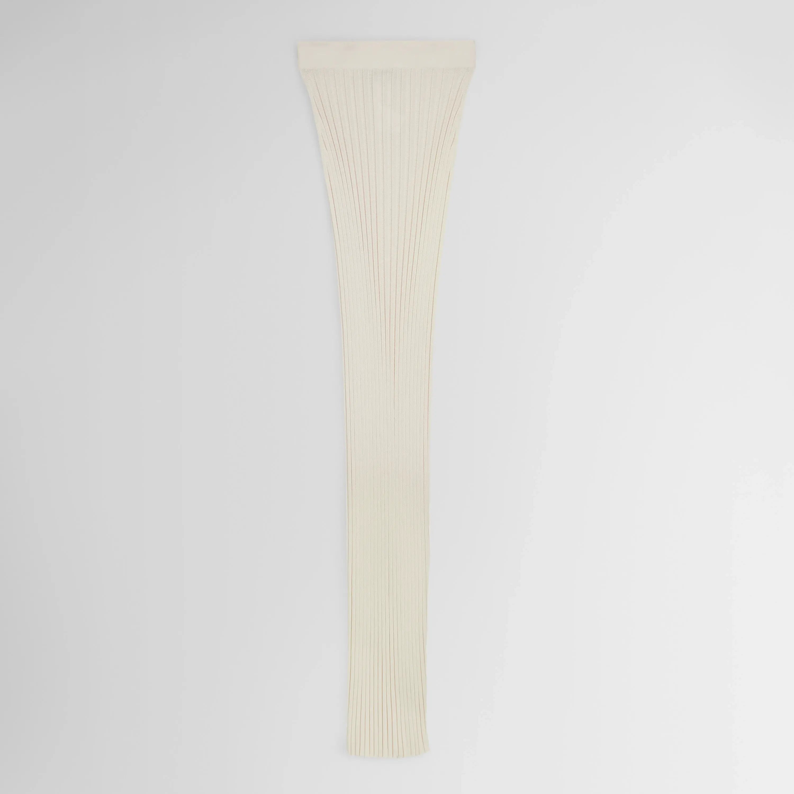 RIB SKIRT | cream cotton viscose