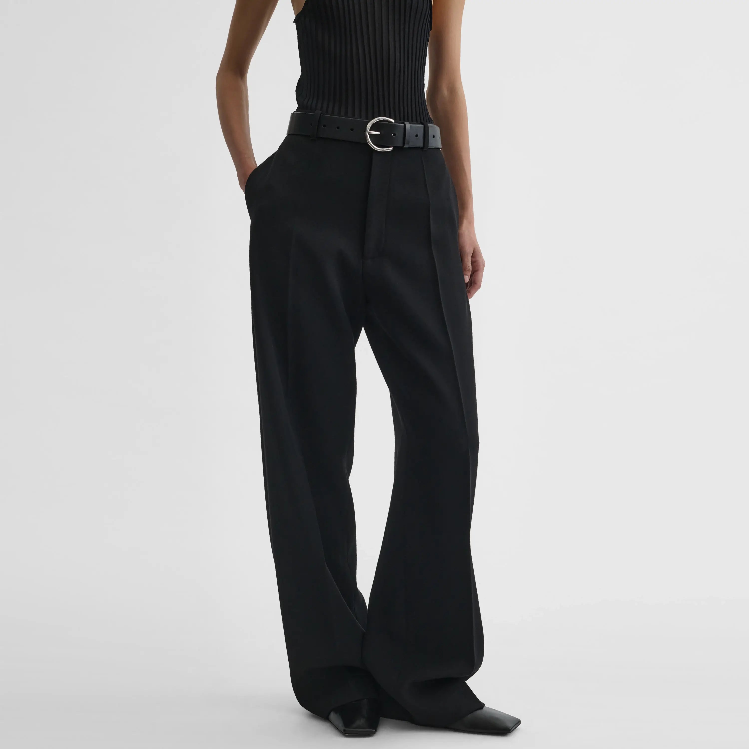 MILANESE TROUSERS | black wool