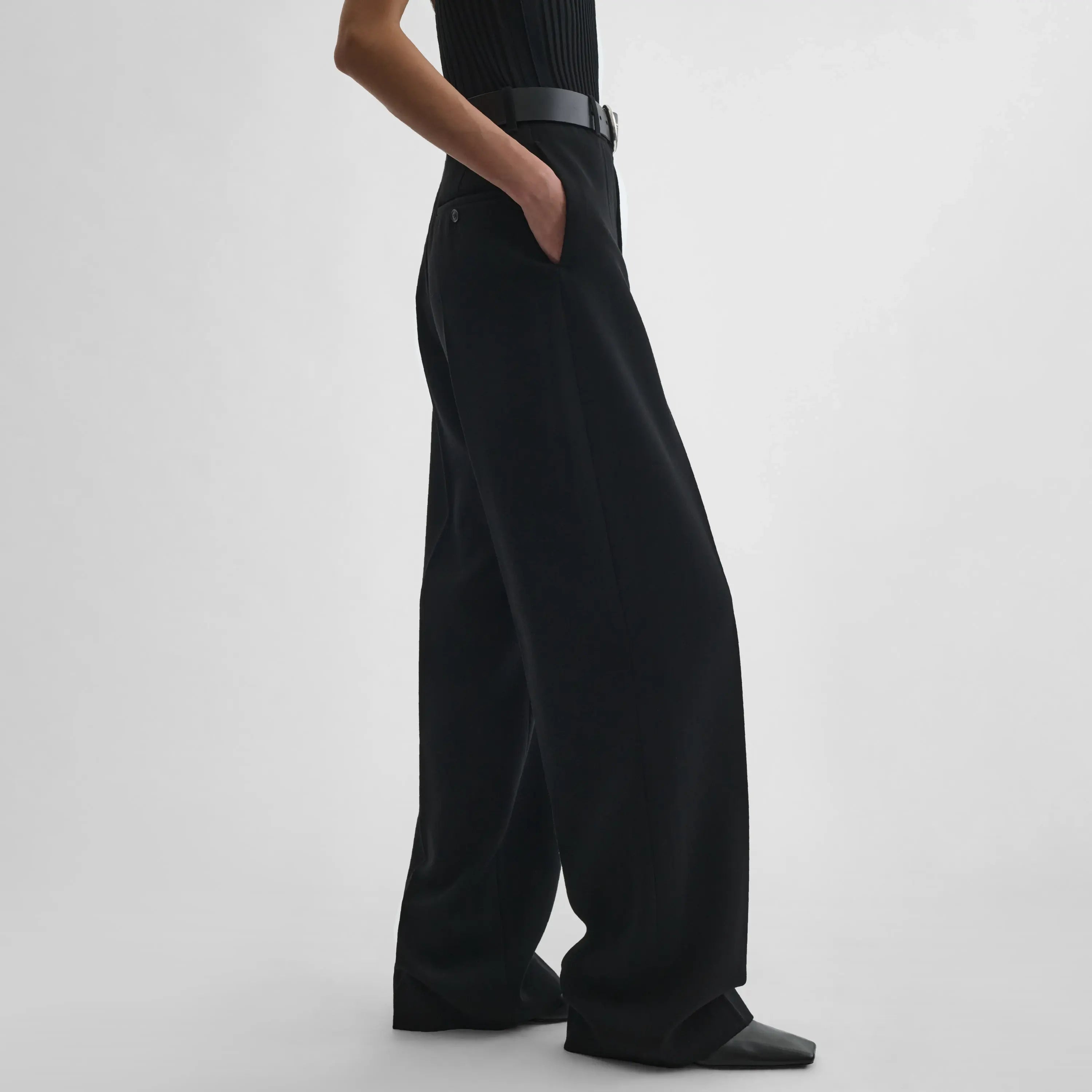 MILANESE TROUSERS | black wool