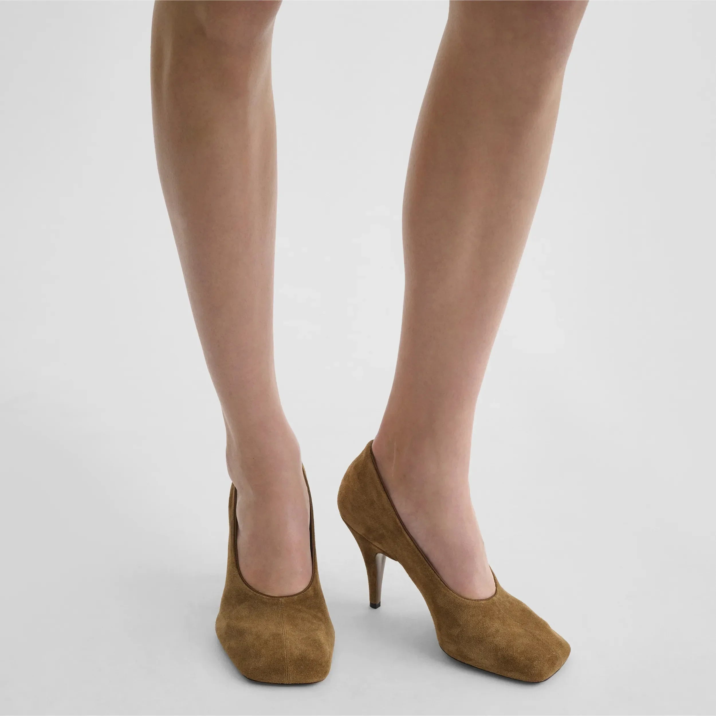 SOFT PUMP 90 | caramel suede leather