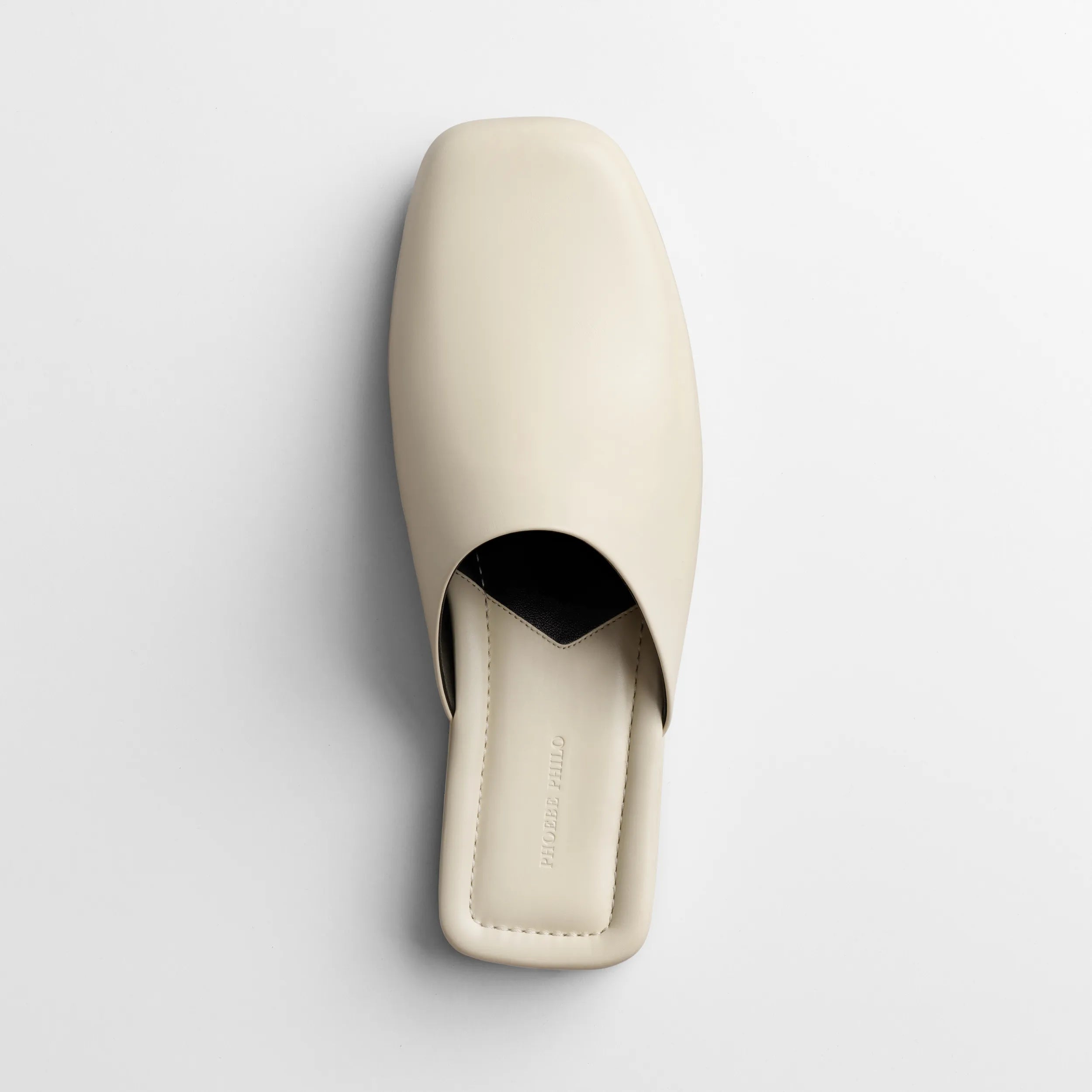 ROBE SLIDE | cream leather
