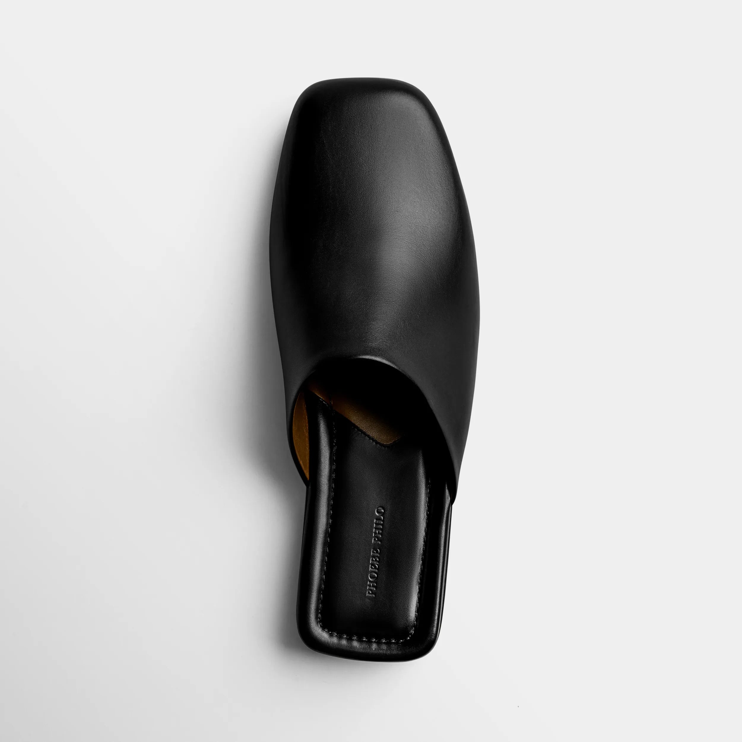 ROBE SLIDE | black leather