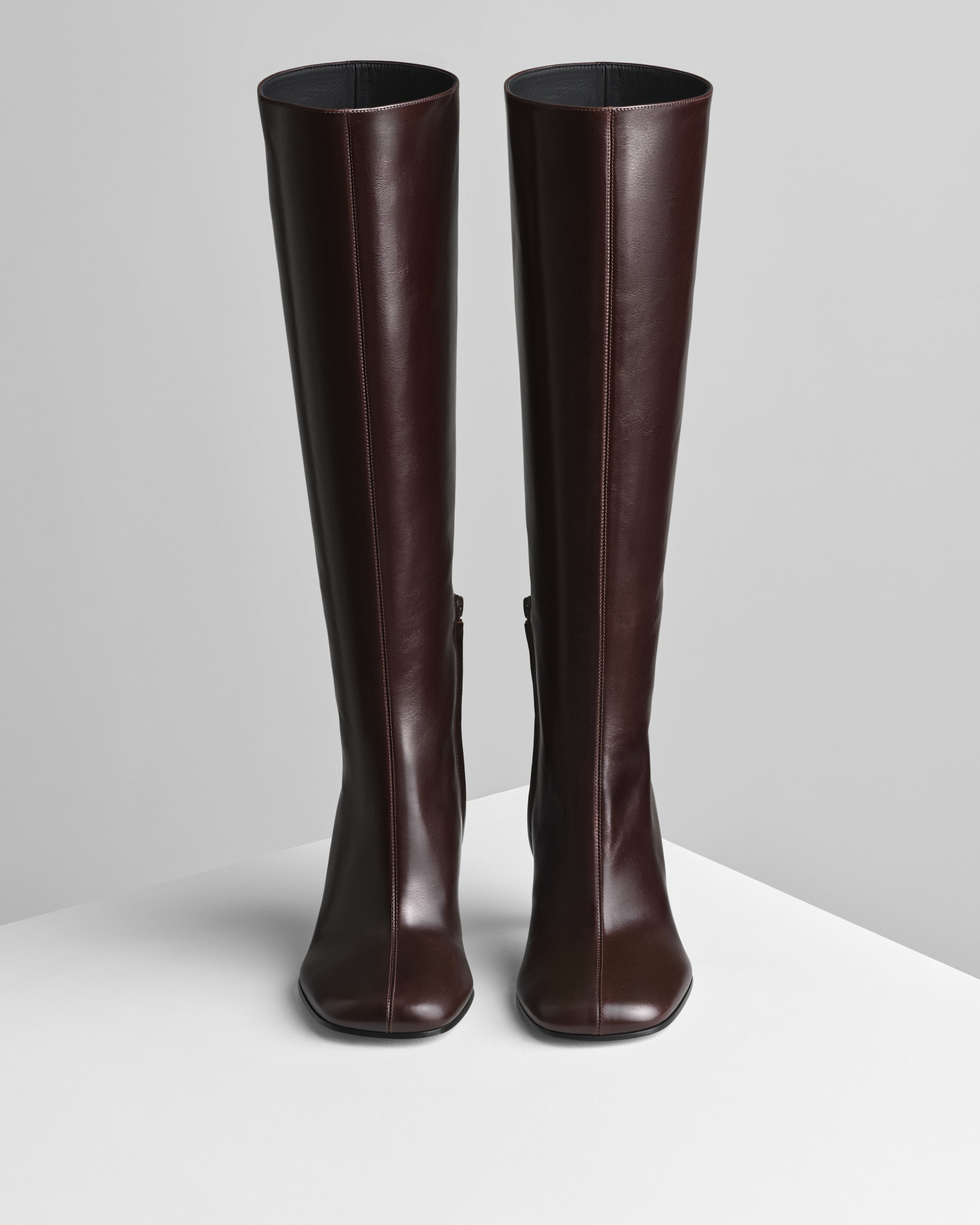 KNEE-HIGH BOOT | oxblood leather