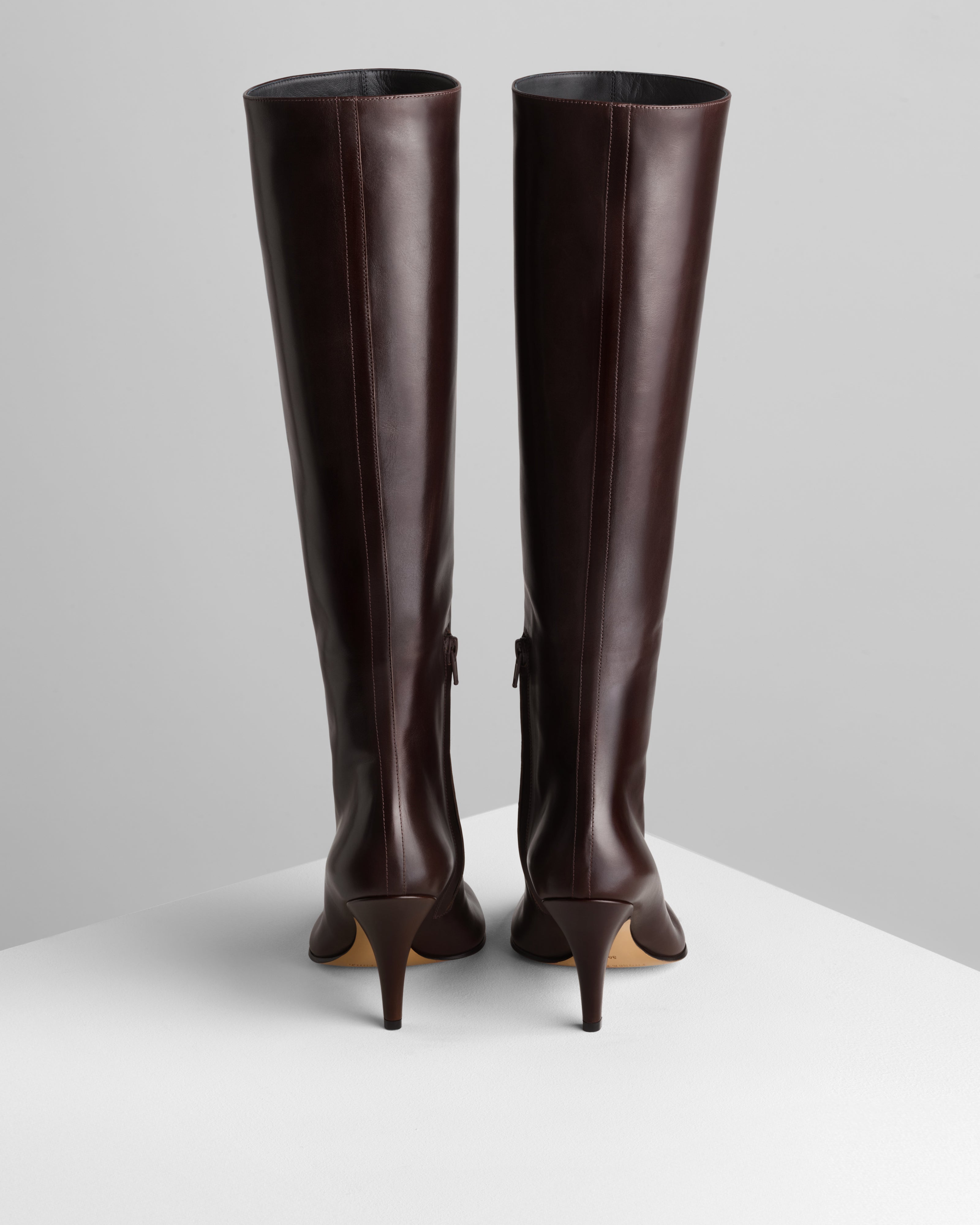KNEE-HIGH BOOT | oxblood leather