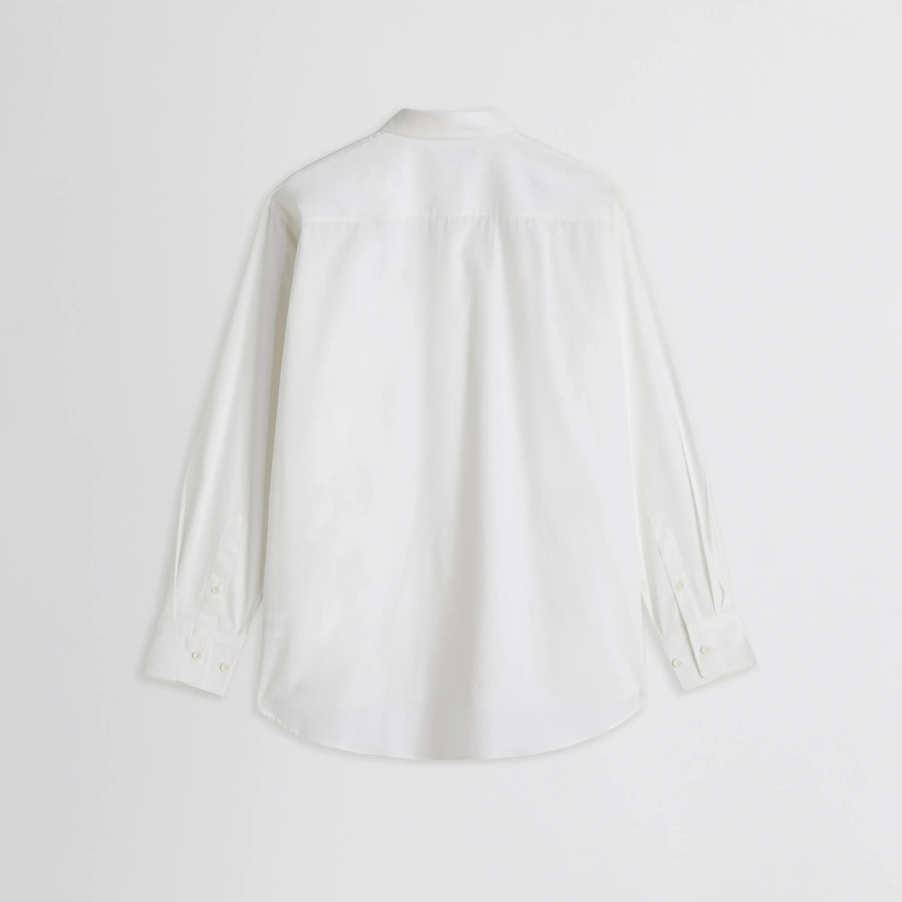 SHARP COLLAR SHIRT | white cotton
