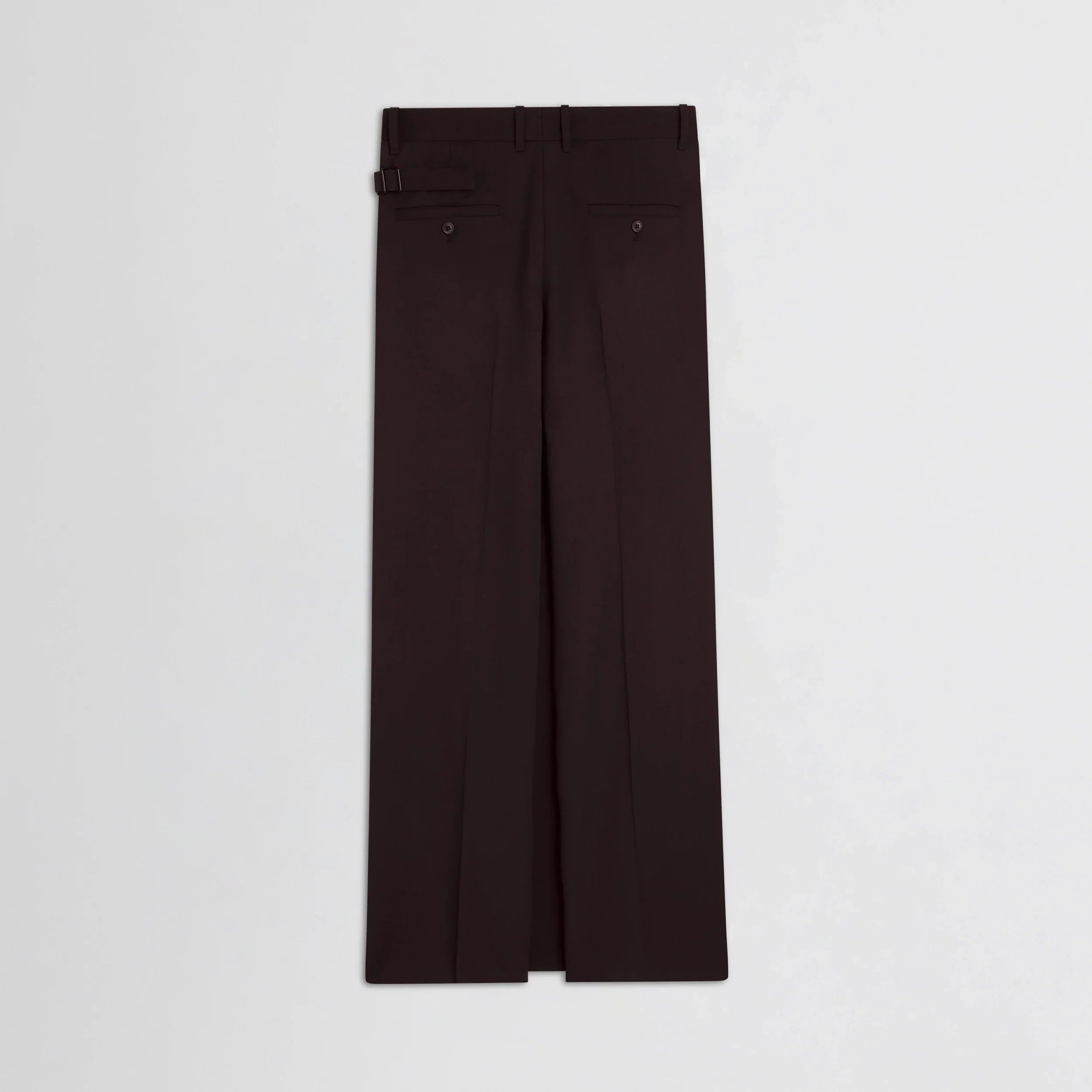 APRON TROUSERS | chocolate wool