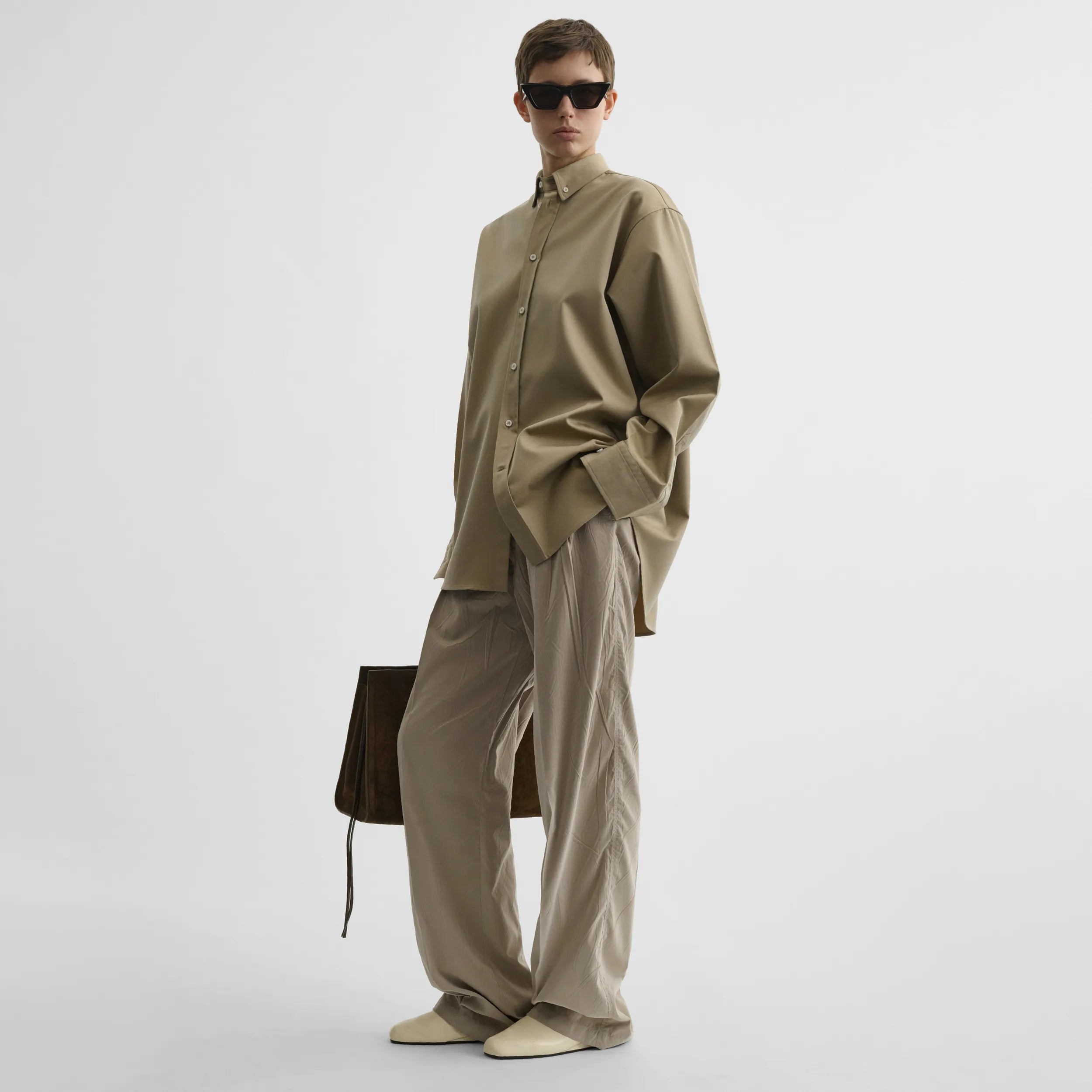 CHINO TROUSERS | trench poly-twill