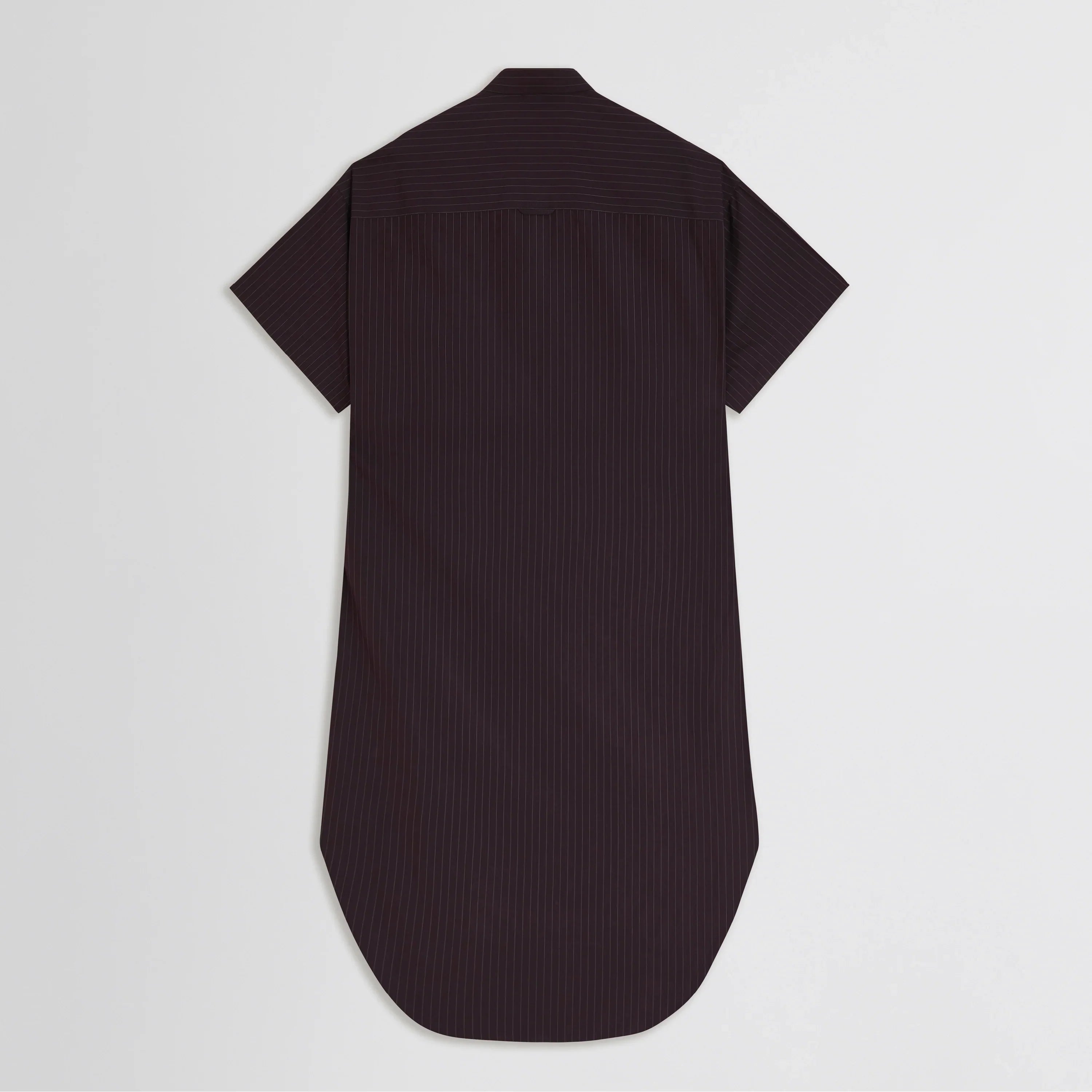 LONG SHIRT DRESS | black cherry cotton
