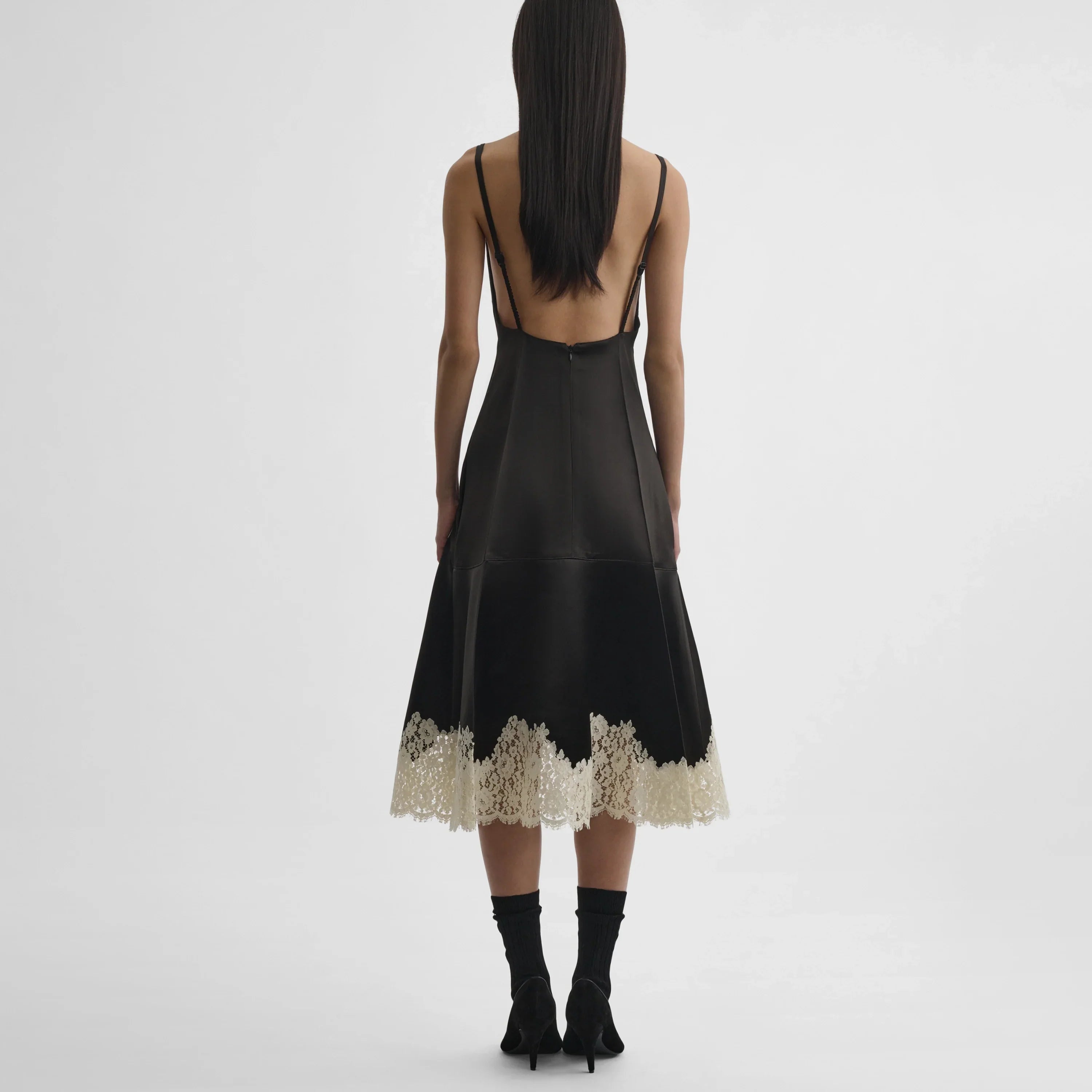 SLICKED SLIP | dark khaki viscose