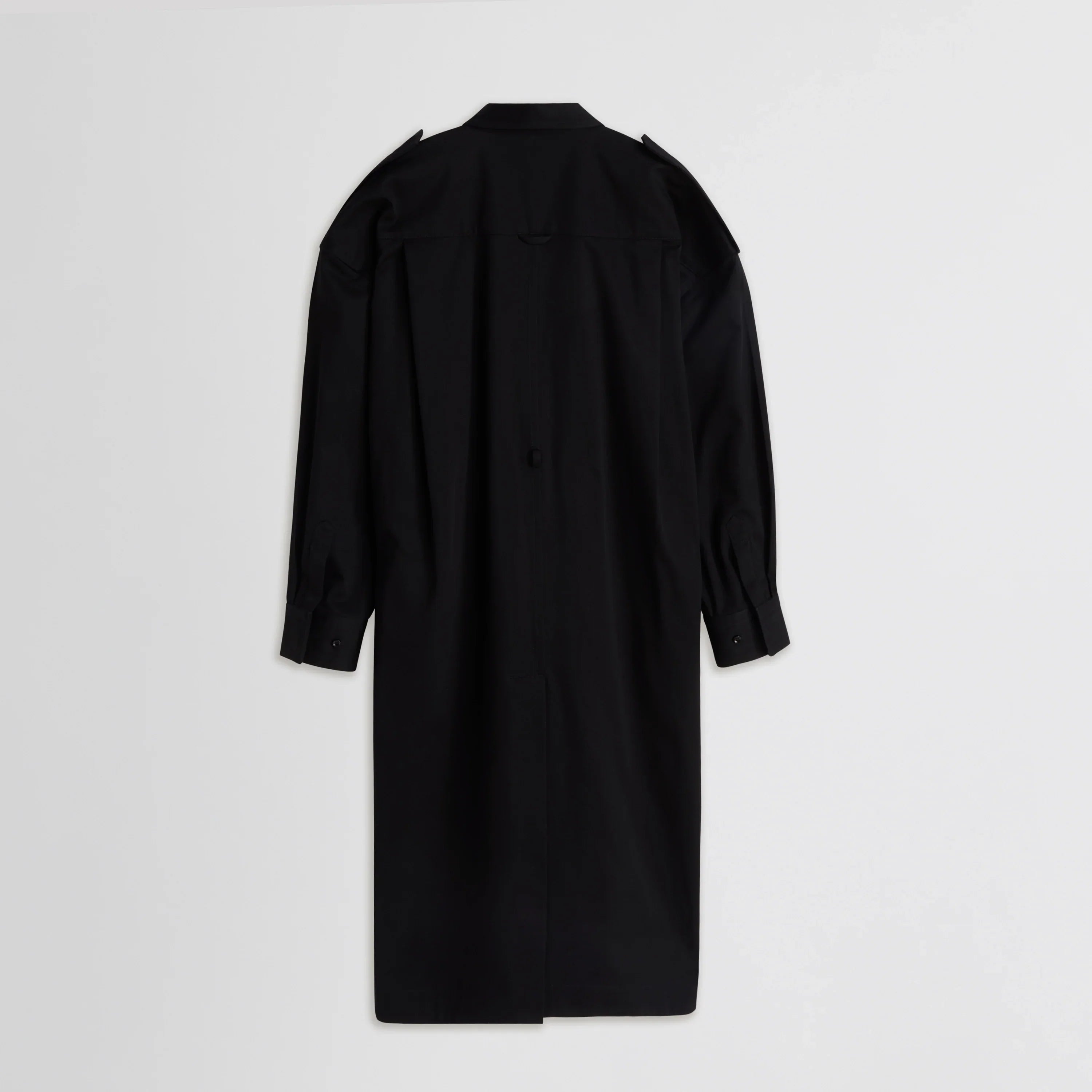 UTILITY SHIRT DRESS | black cotton