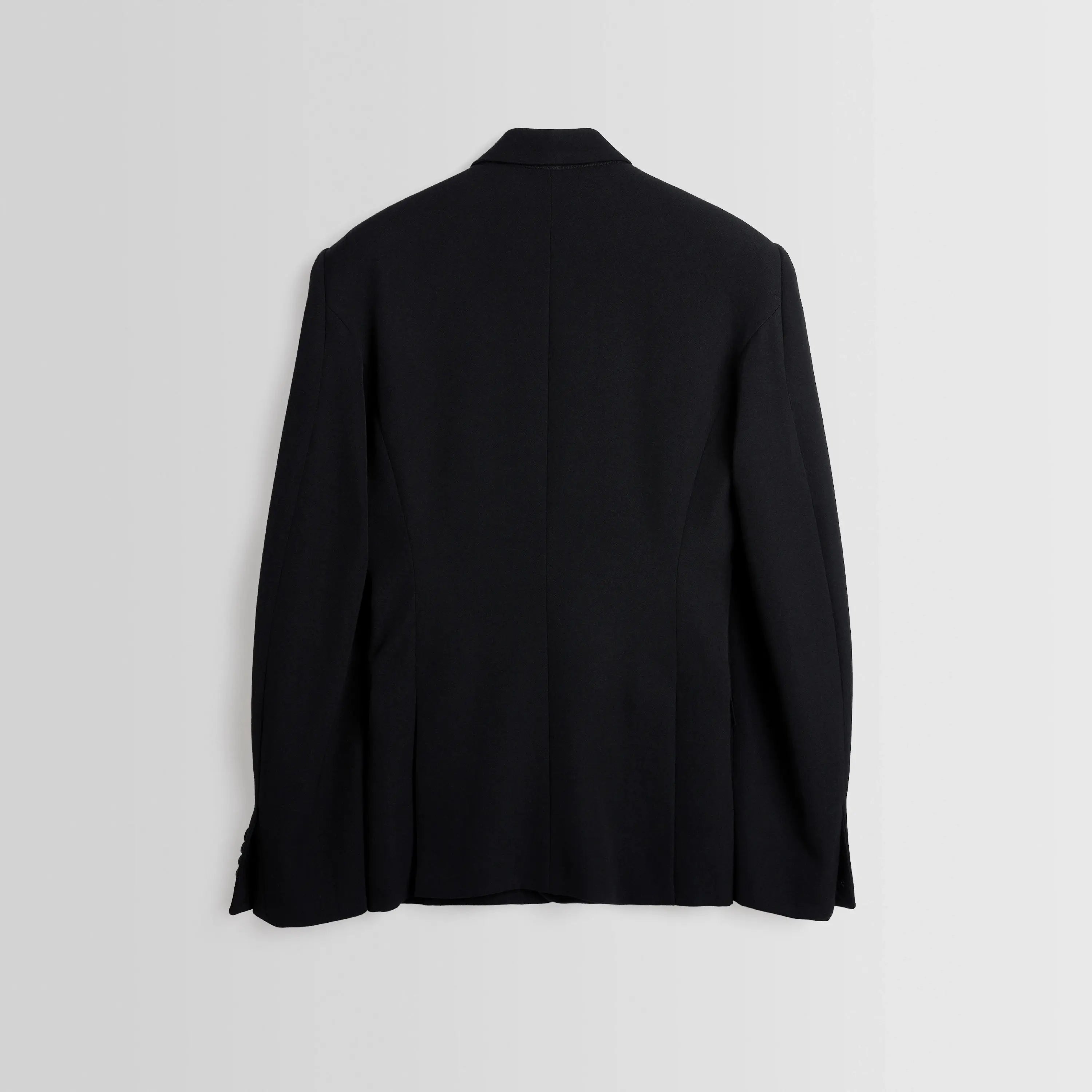 SINGLE BREASTED JACKET | black wool