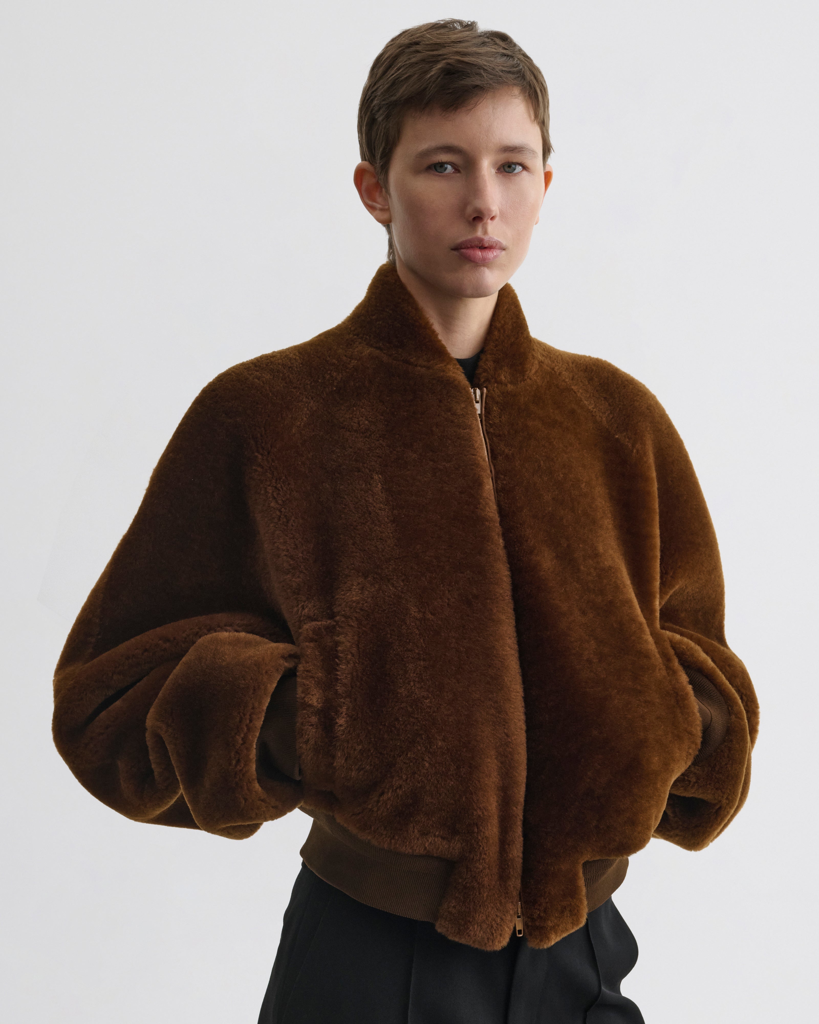 SUPER SOFT BOMBER JACKET | ginger shearling
