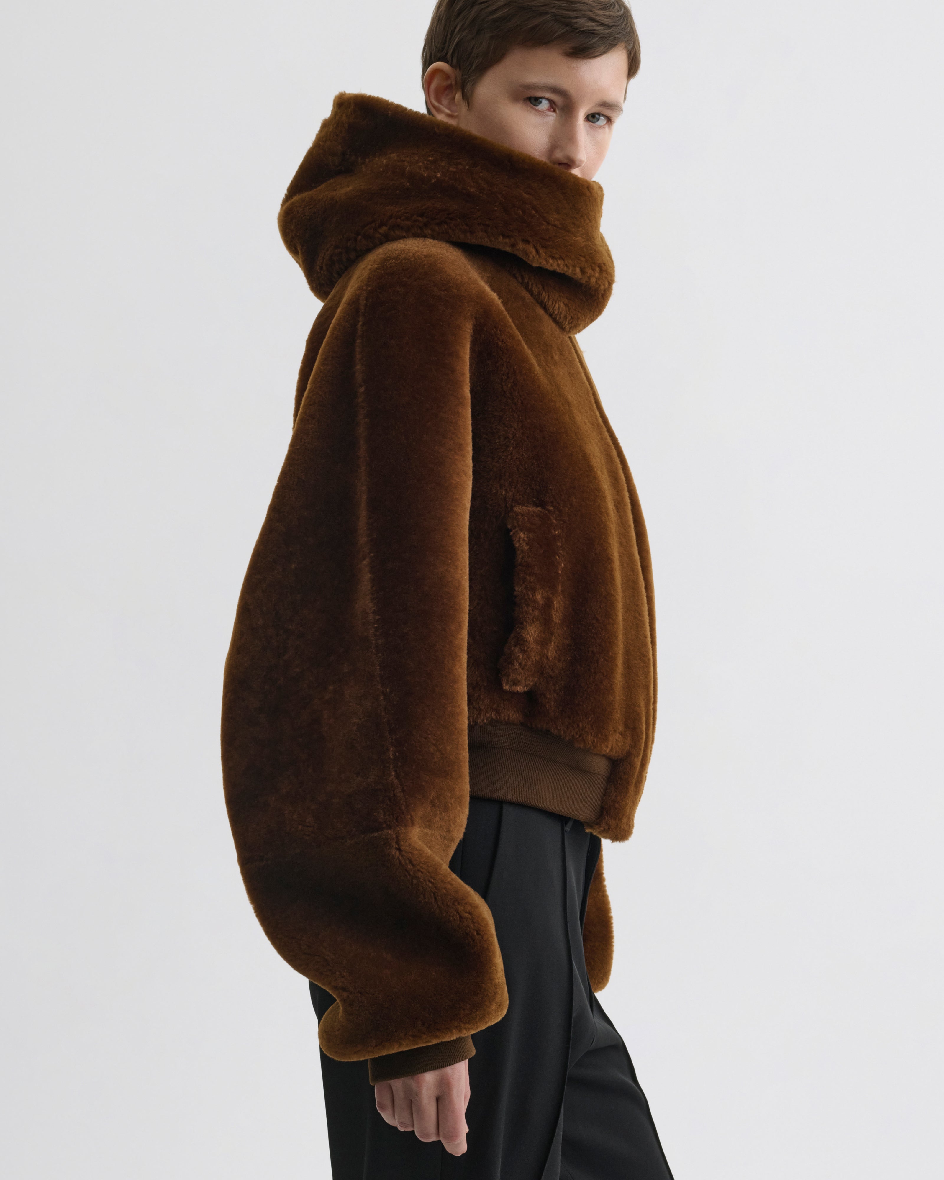 SUPER SOFT BOMBER JACKET | ginger shearling