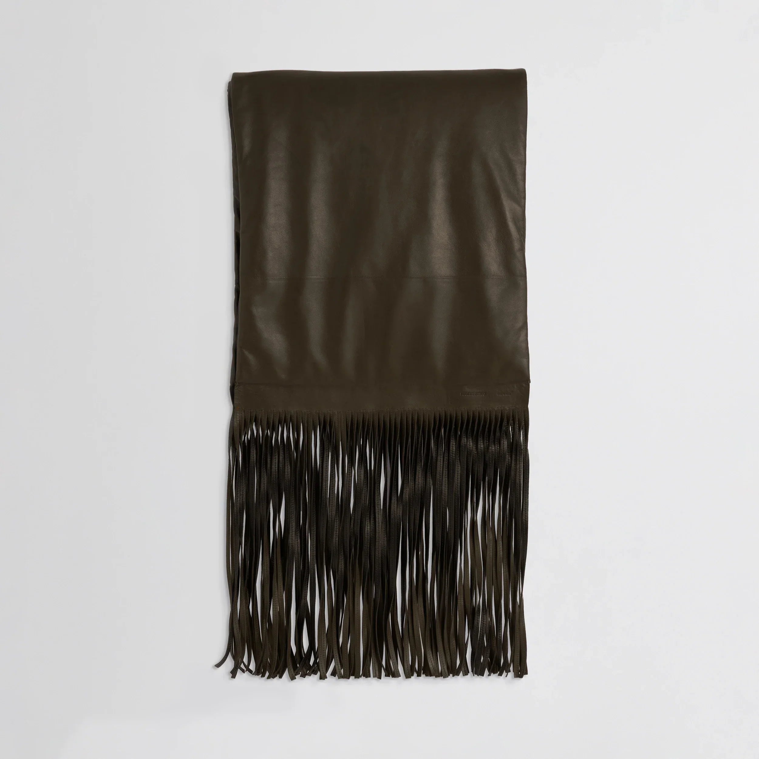 PADDED SCARF | olive black leather