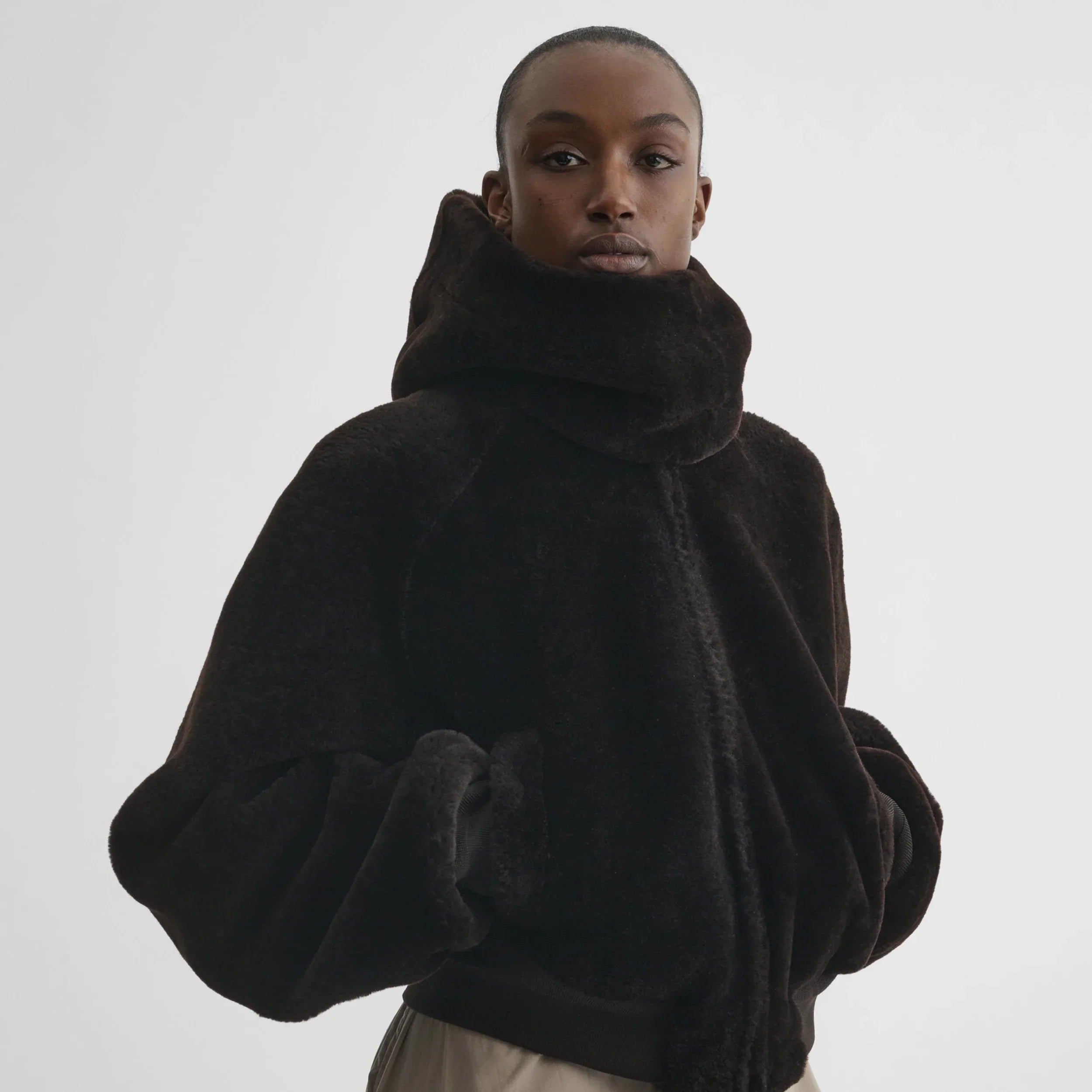 CAPOOSH | dark brown shearling