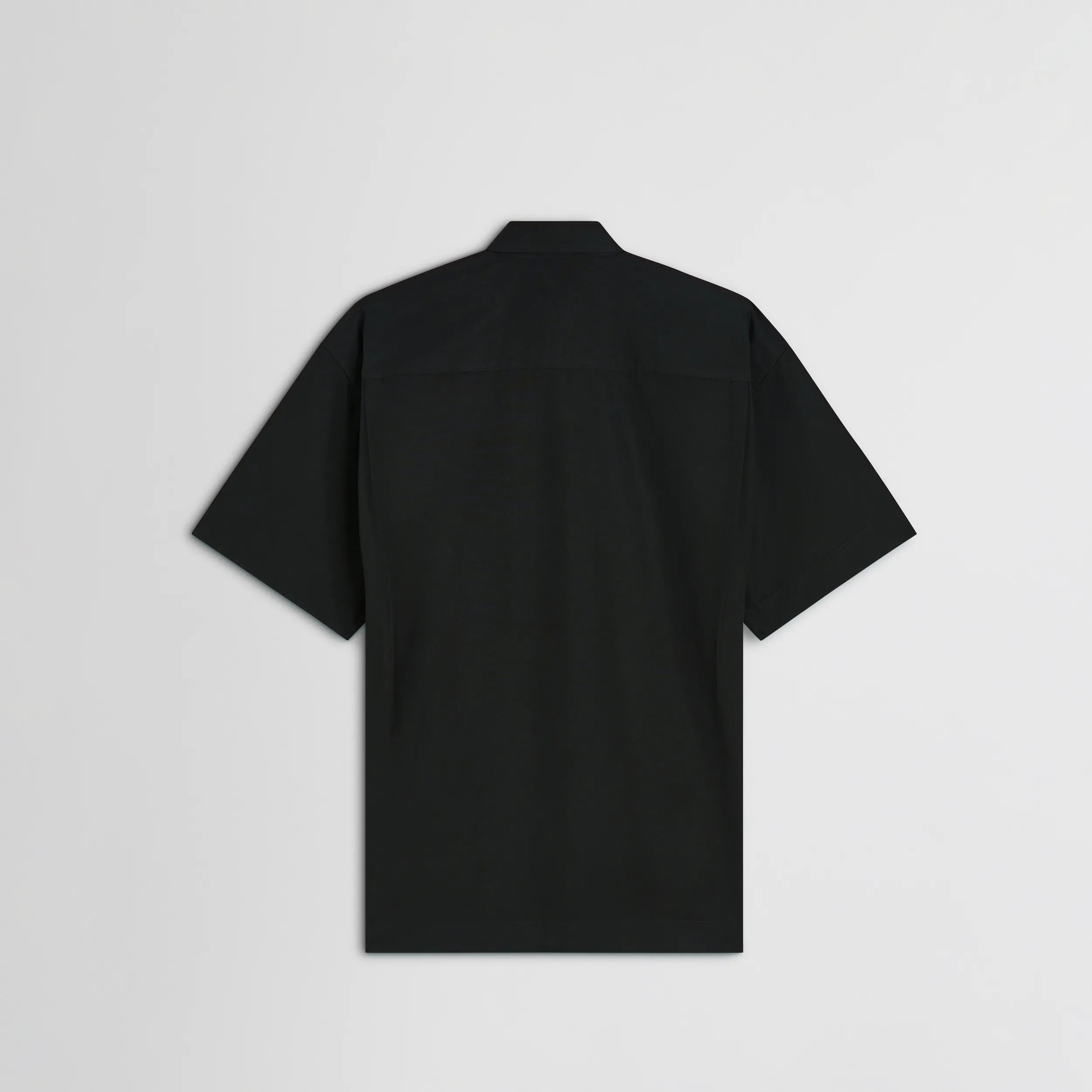 SHORT SLEEVE SHIRT | black cotton