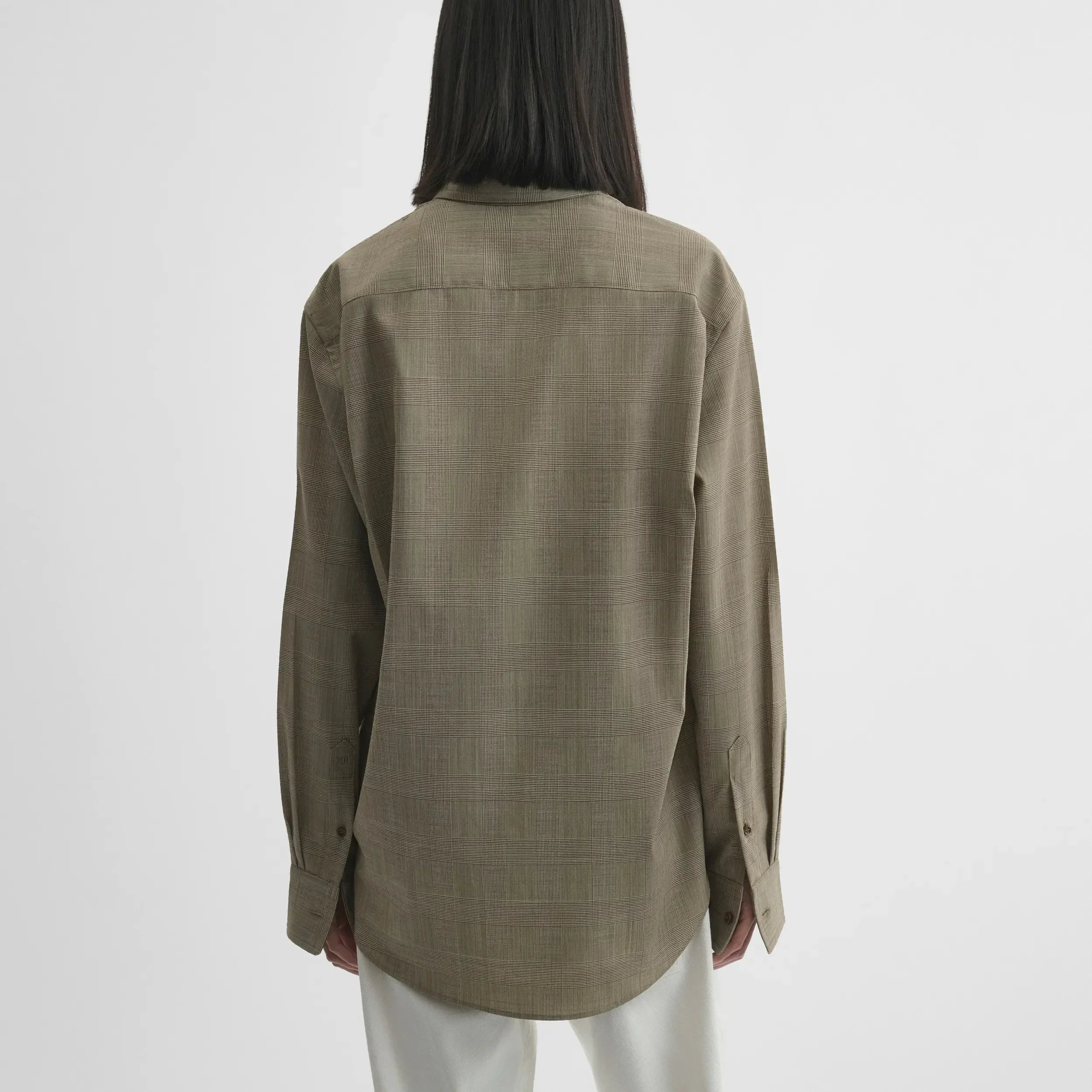 CLASSIC SHIRT | brown-beige wool