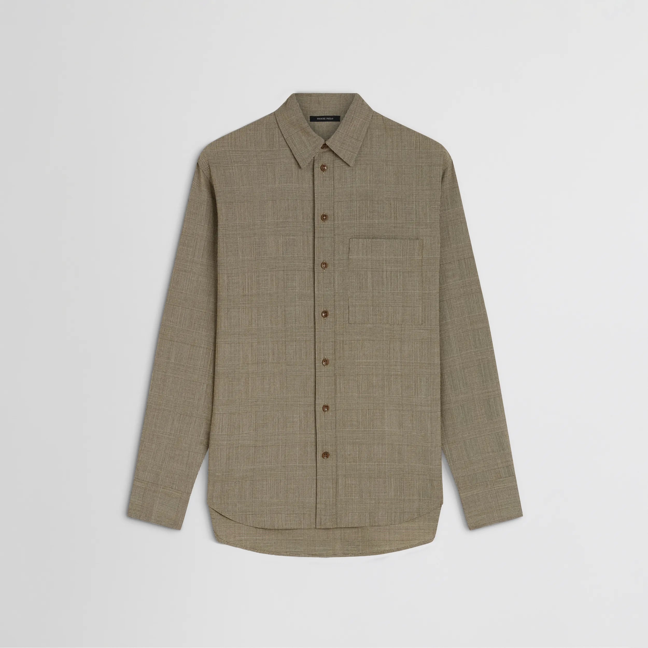 CLASSIC SHIRT | brown-beige wool