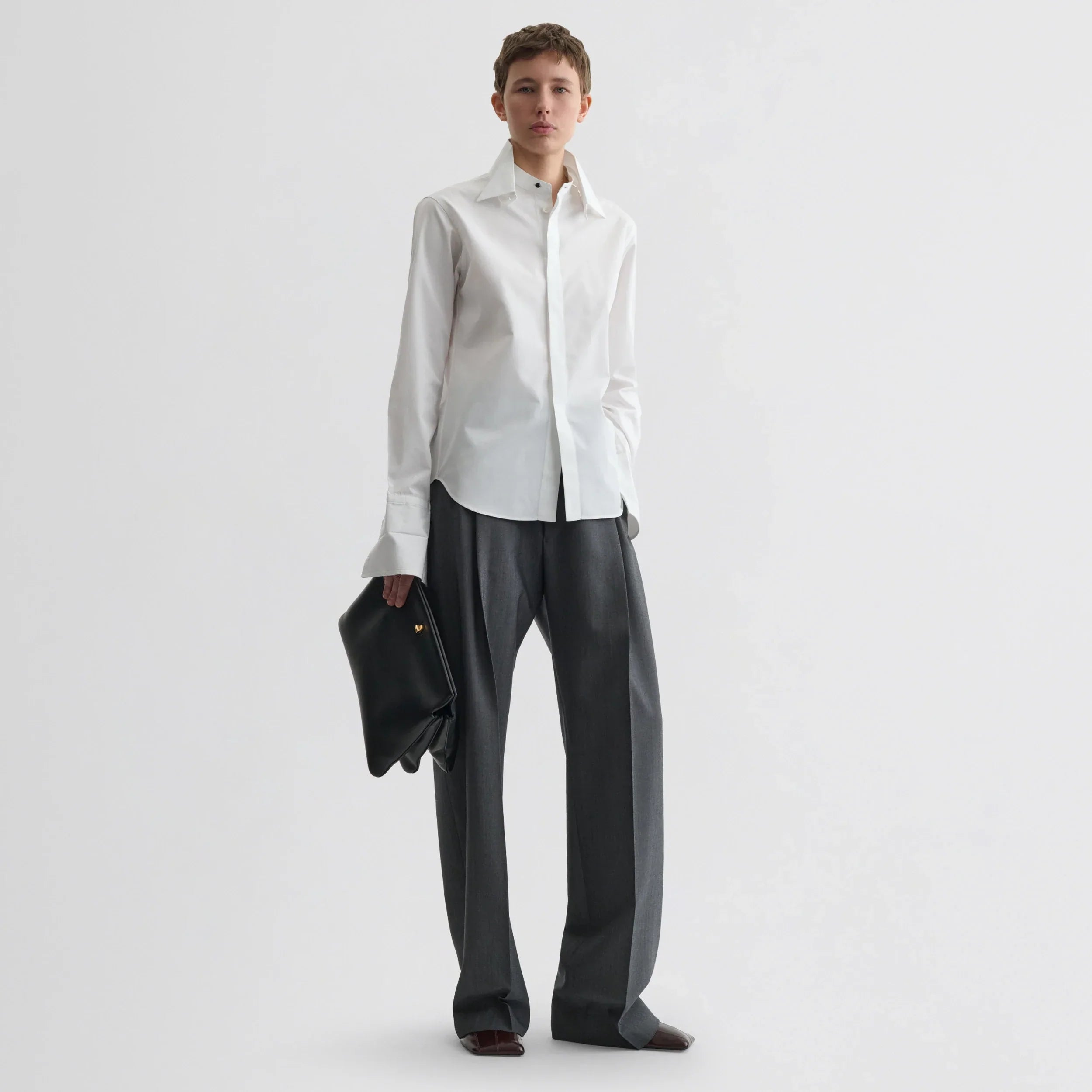 TUXEDO SHIRT | white cotton
