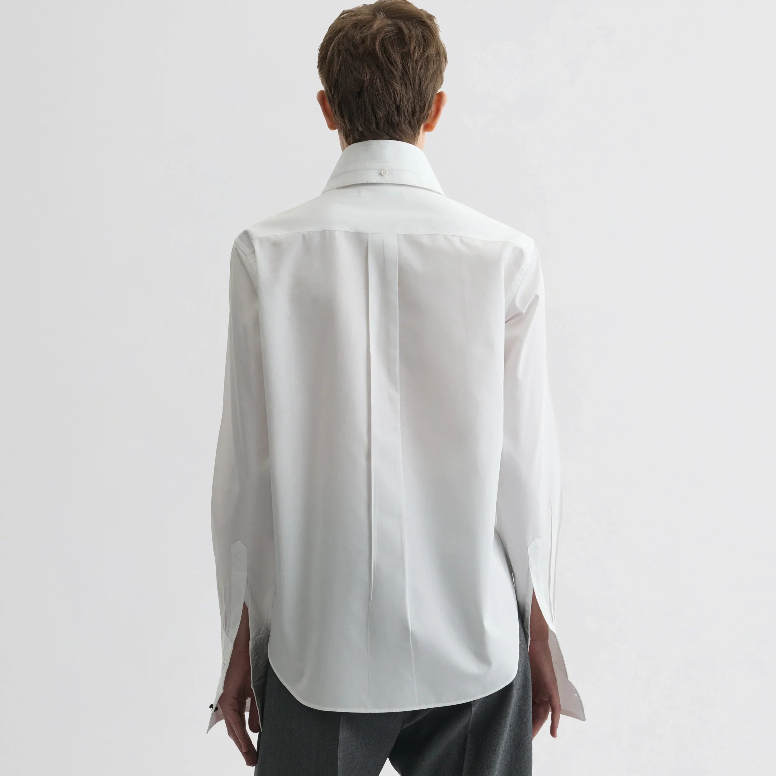 TUXEDO SHIRT | white cotton