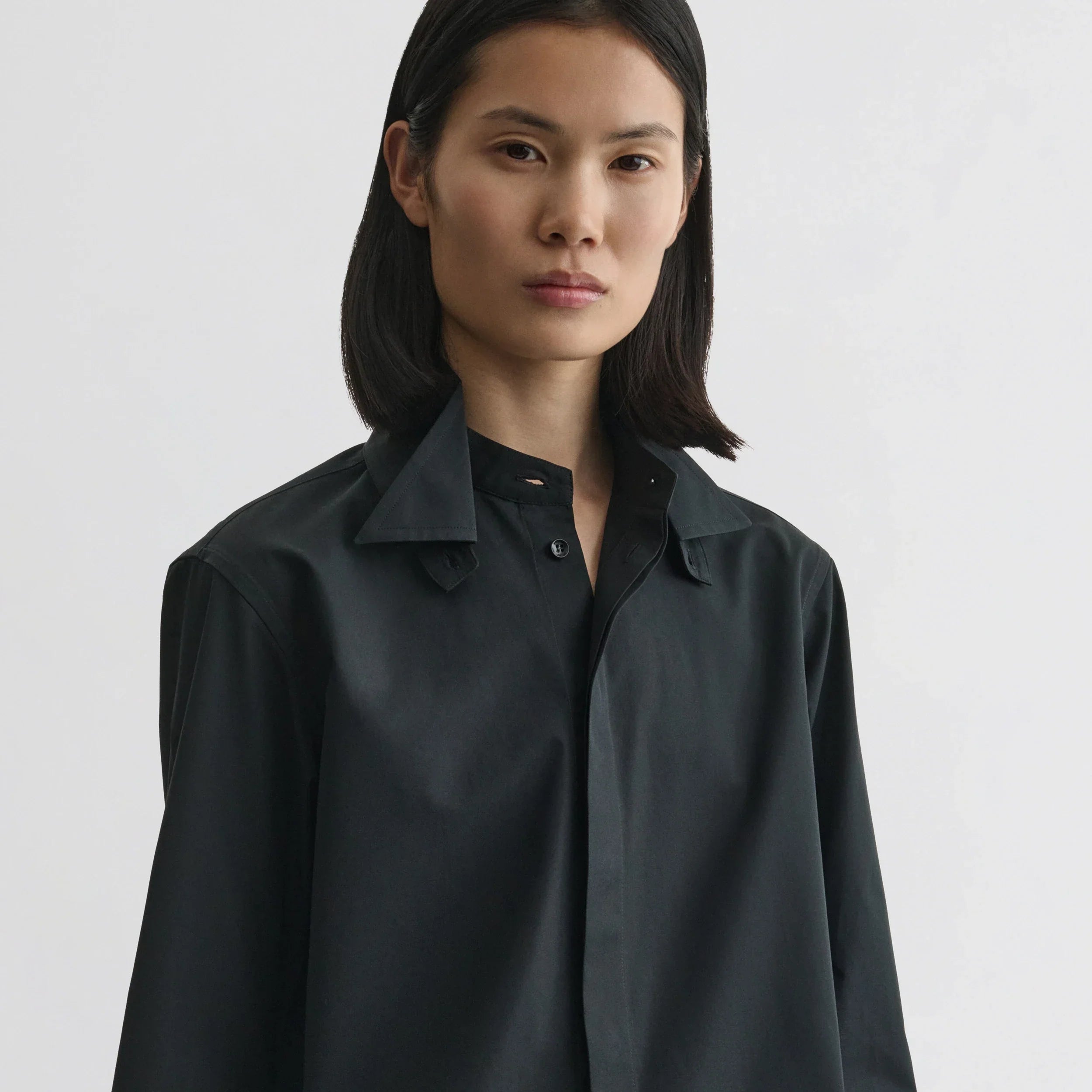 TUXEDO SHIRT | black cotton