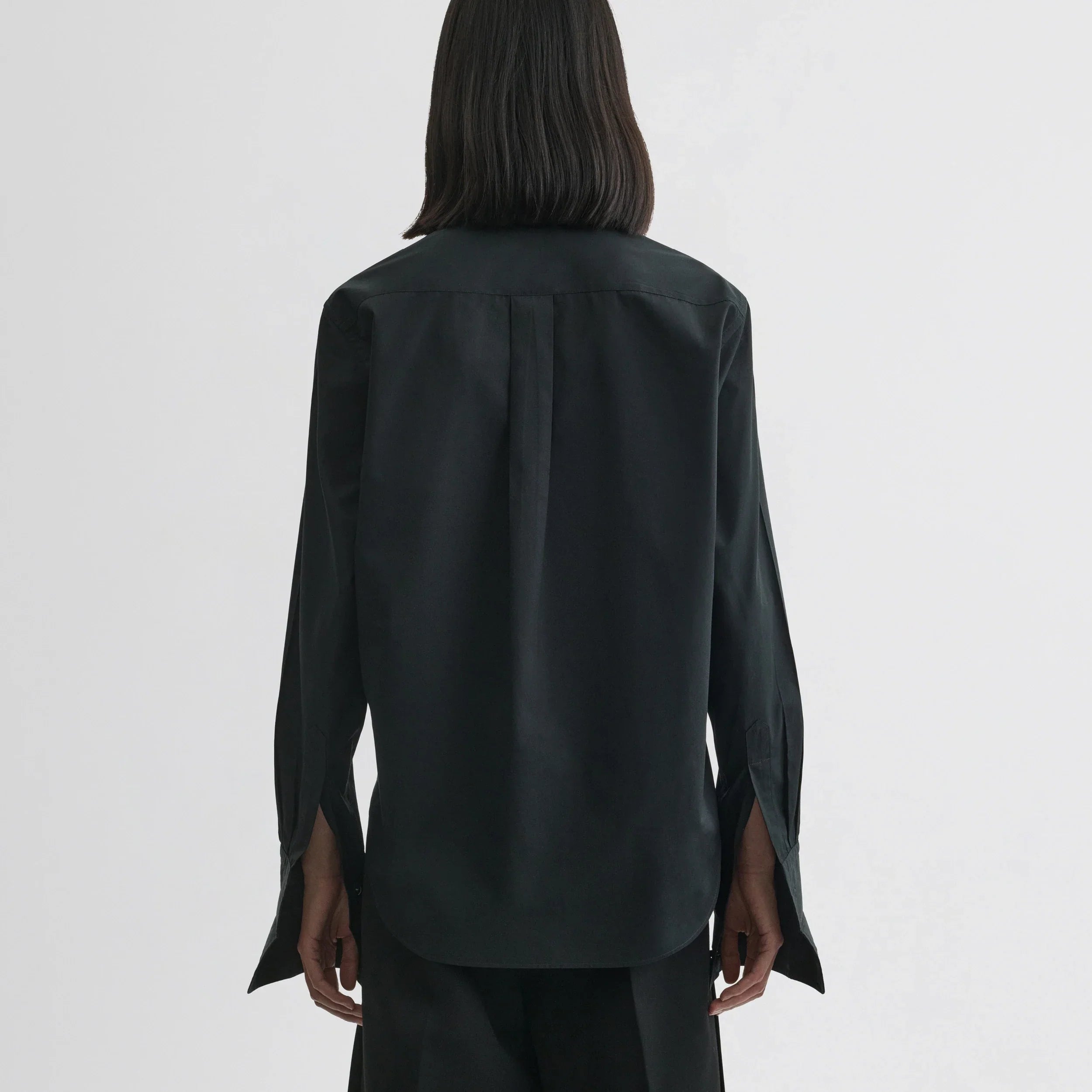 TUXEDO SHIRT | black cotton