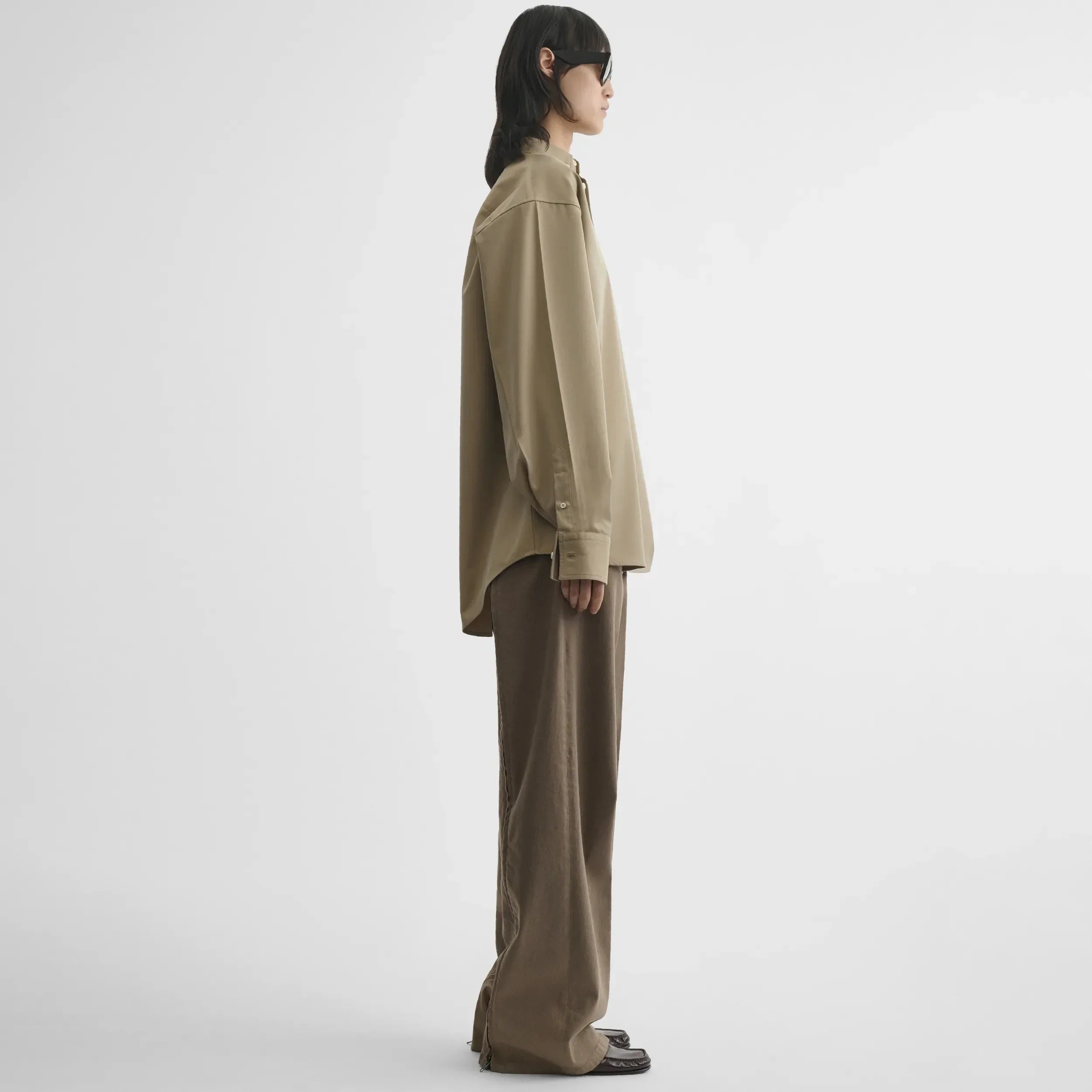 BUTTON COLLAR SHIRT | trench cotton