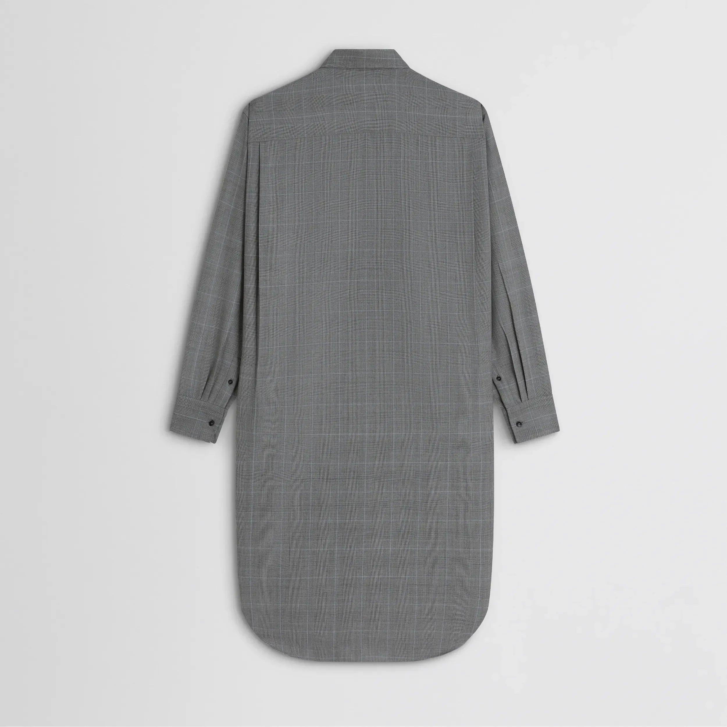 ELONGATED SHIRT | black-blue wool