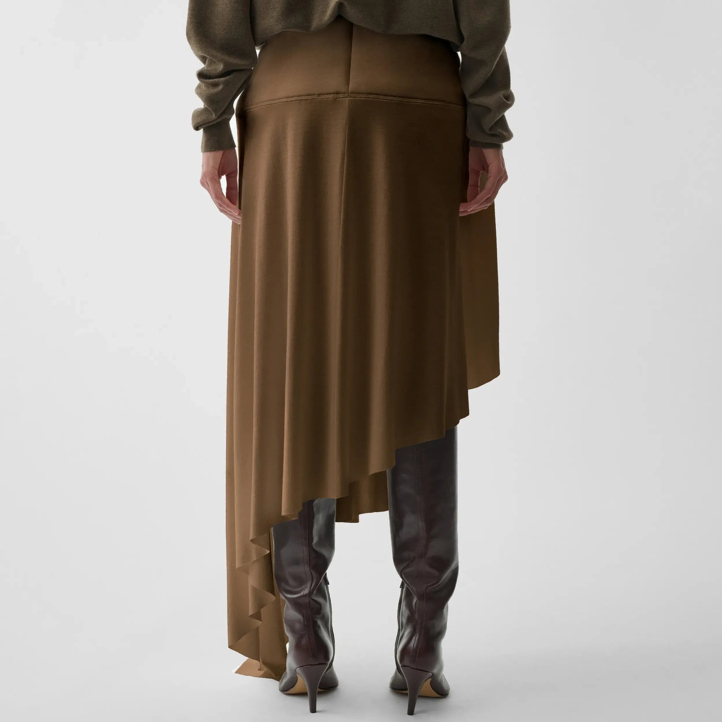 SCULPTURAL SKIRT | toffee jersey
