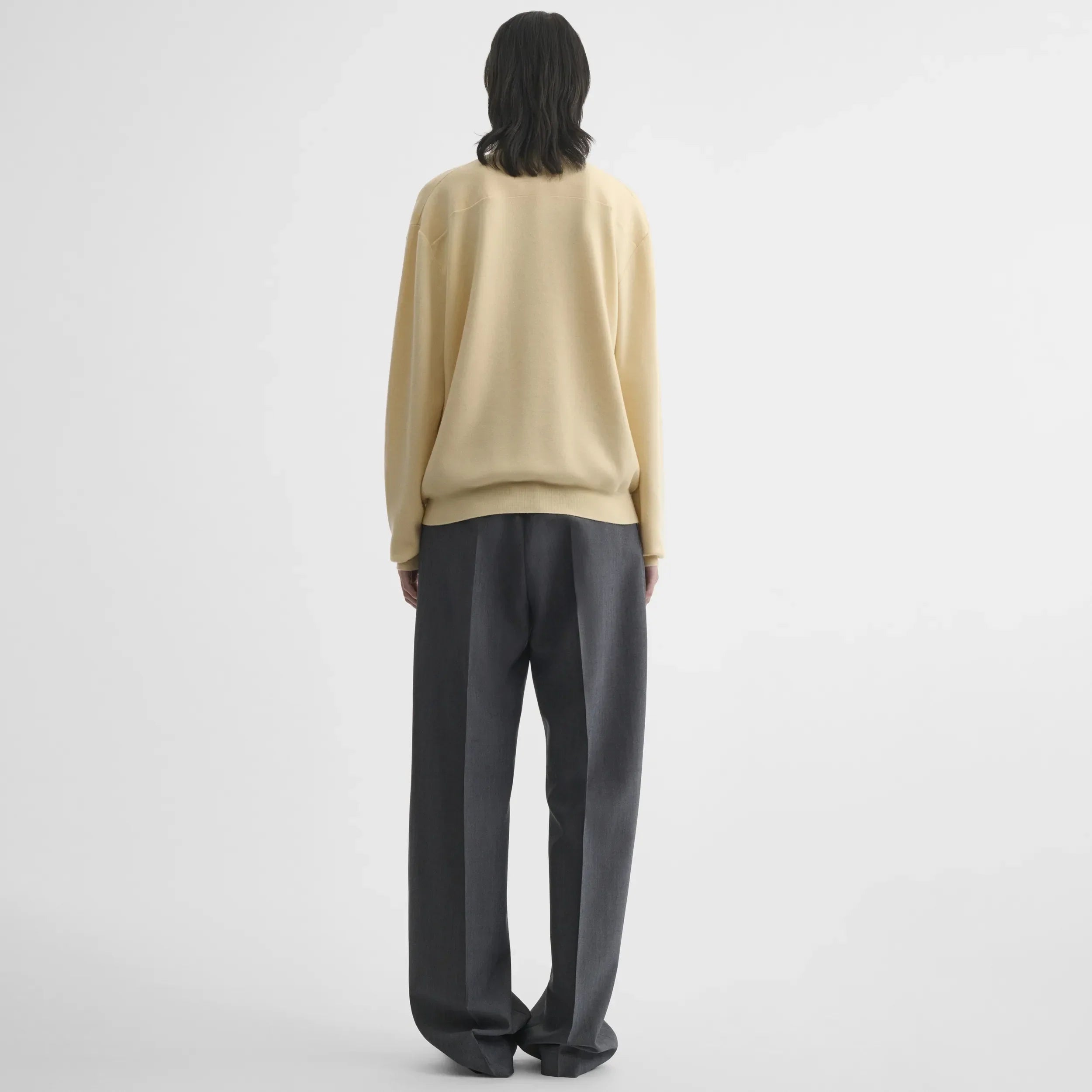 ZIP POLO | pastel-yellow wool