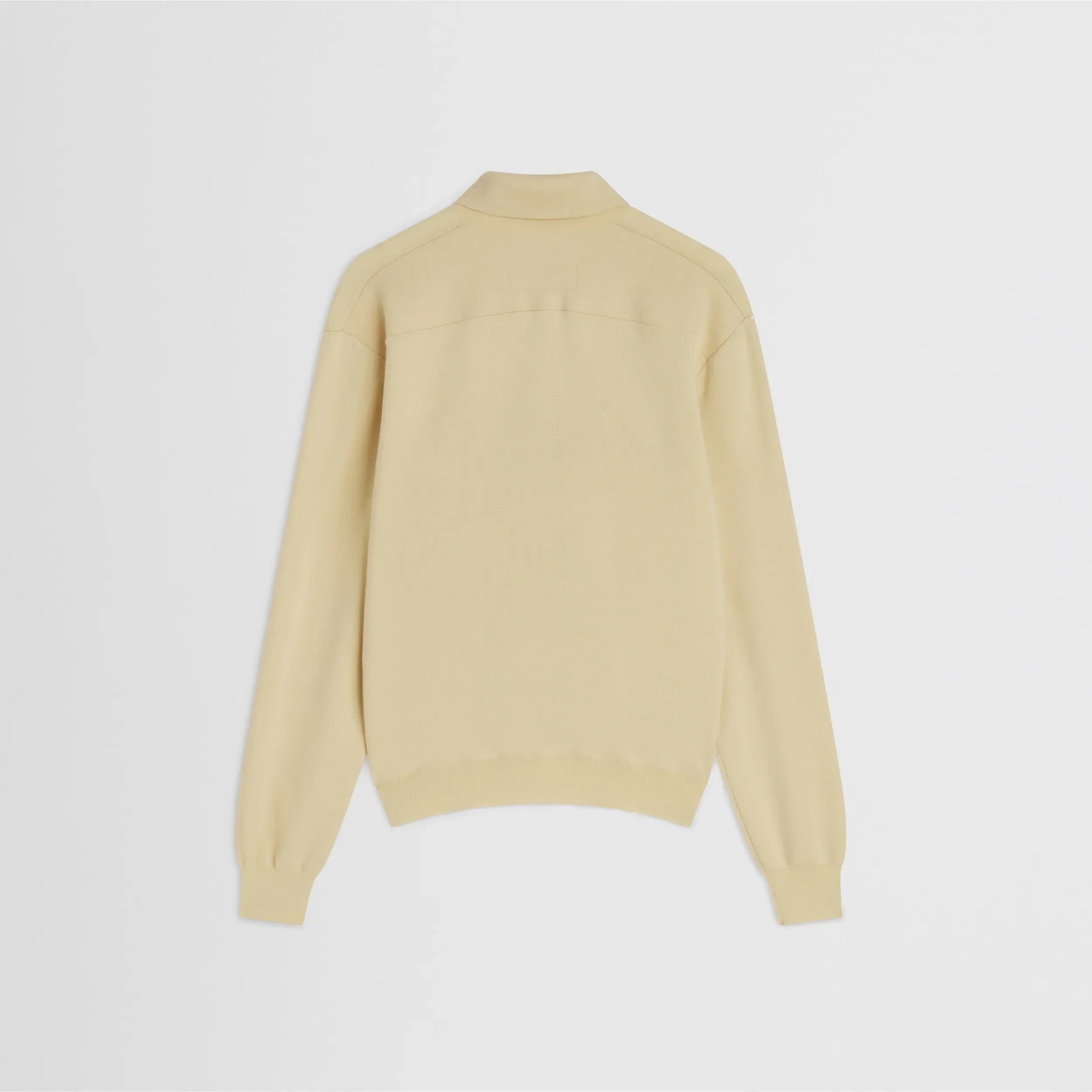ZIP POLO | pastel-yellow wool