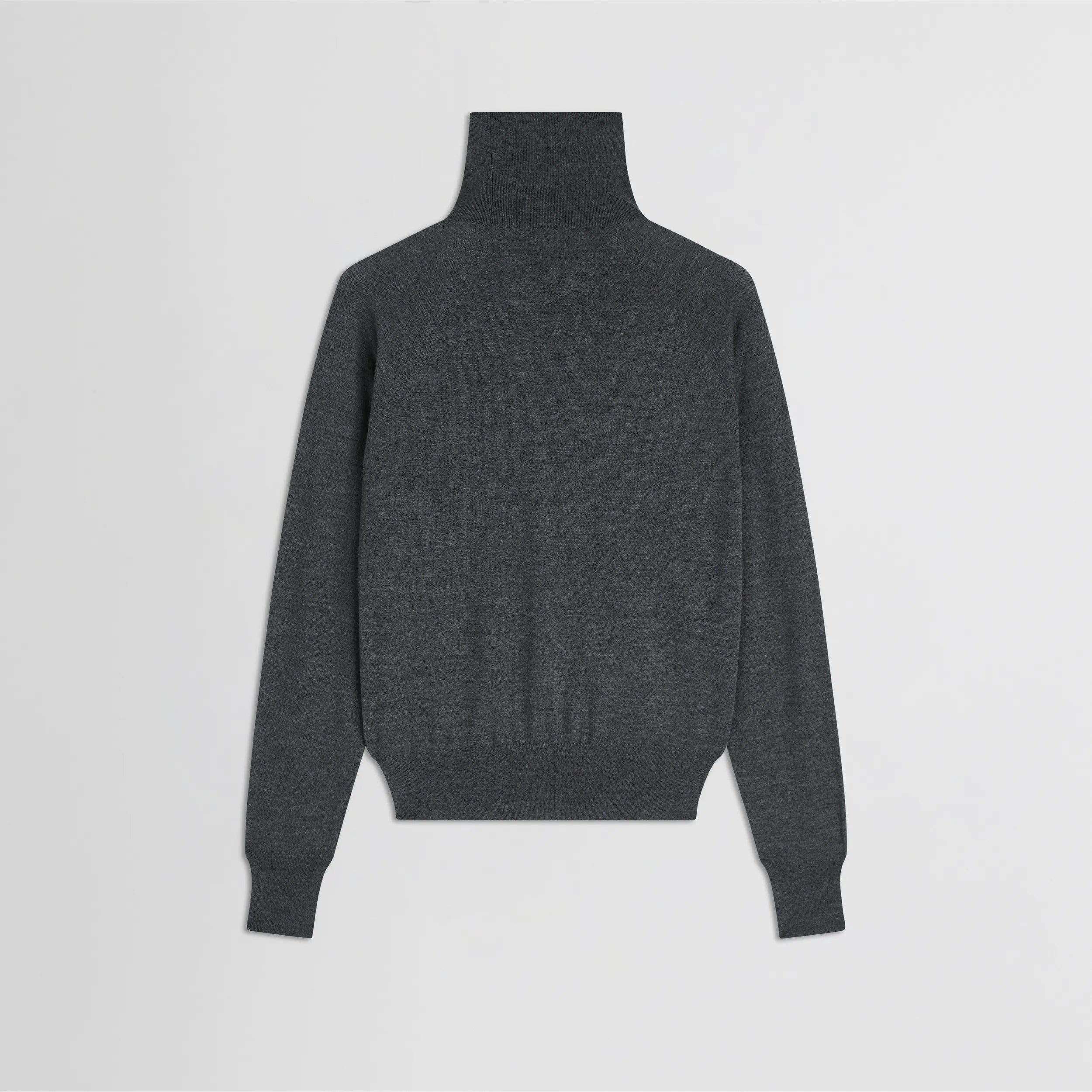 HIGH NECK JUMPER | anthracite melange wool