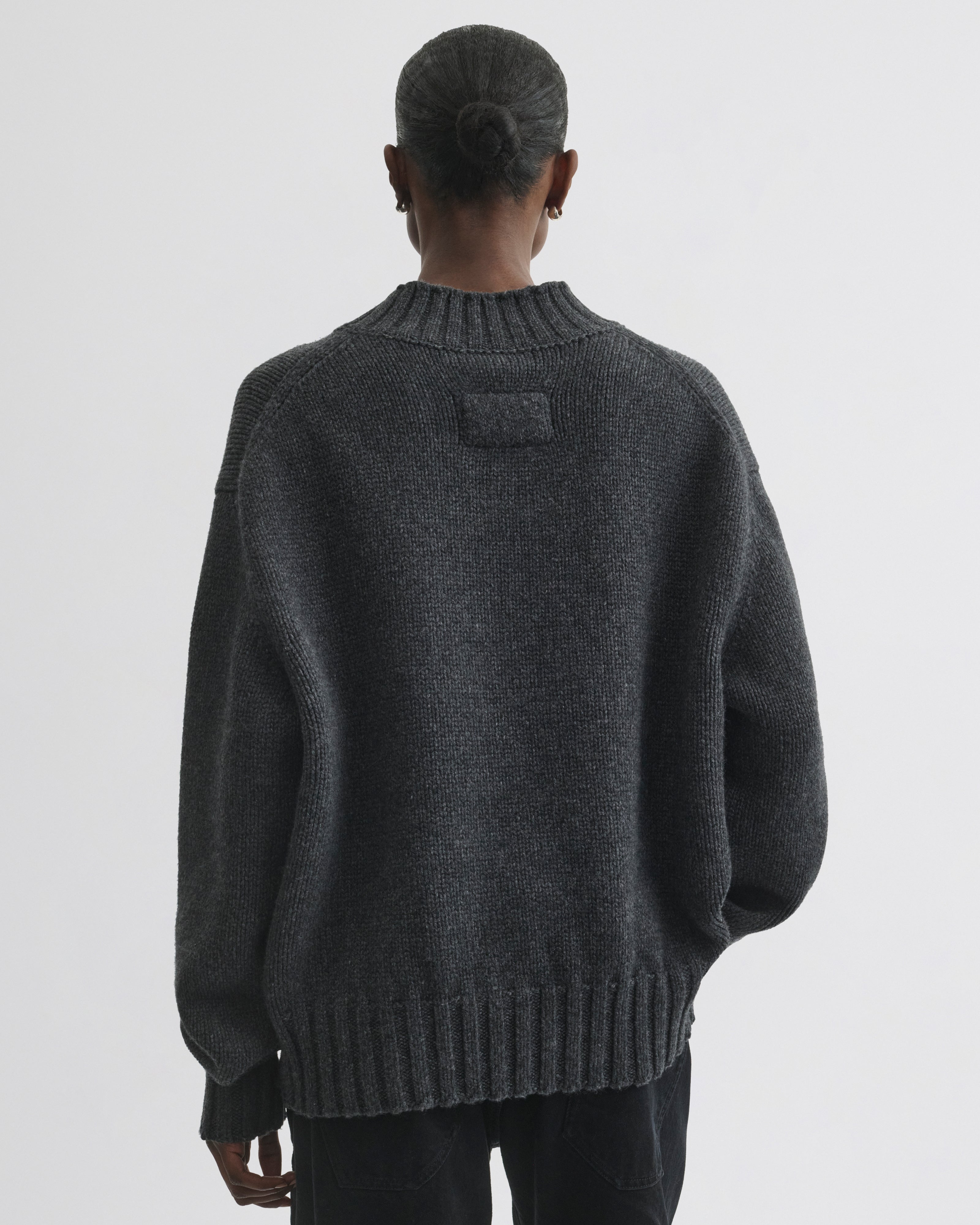 CREWNECK JUMPER | grey cashmere