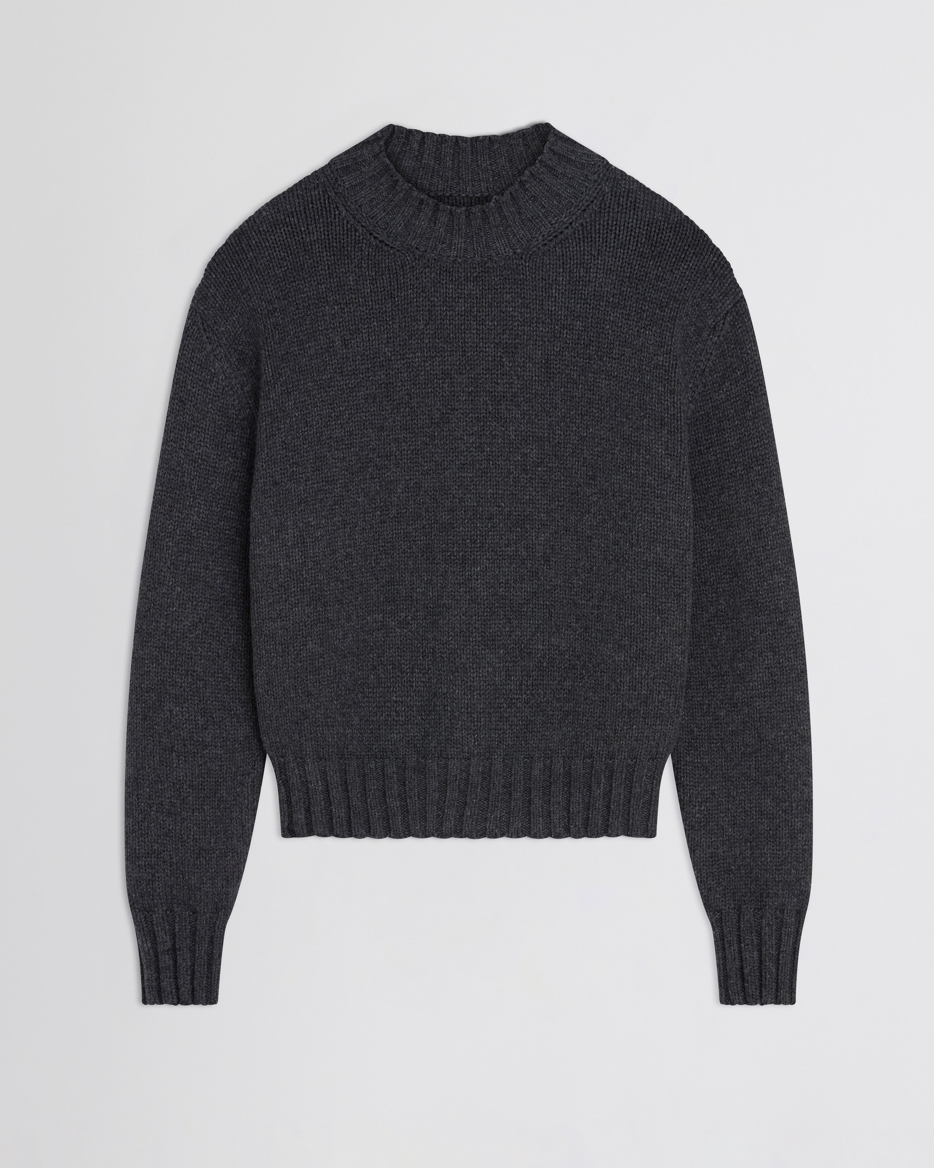 CREWNECK JUMPER | grey cashmere
