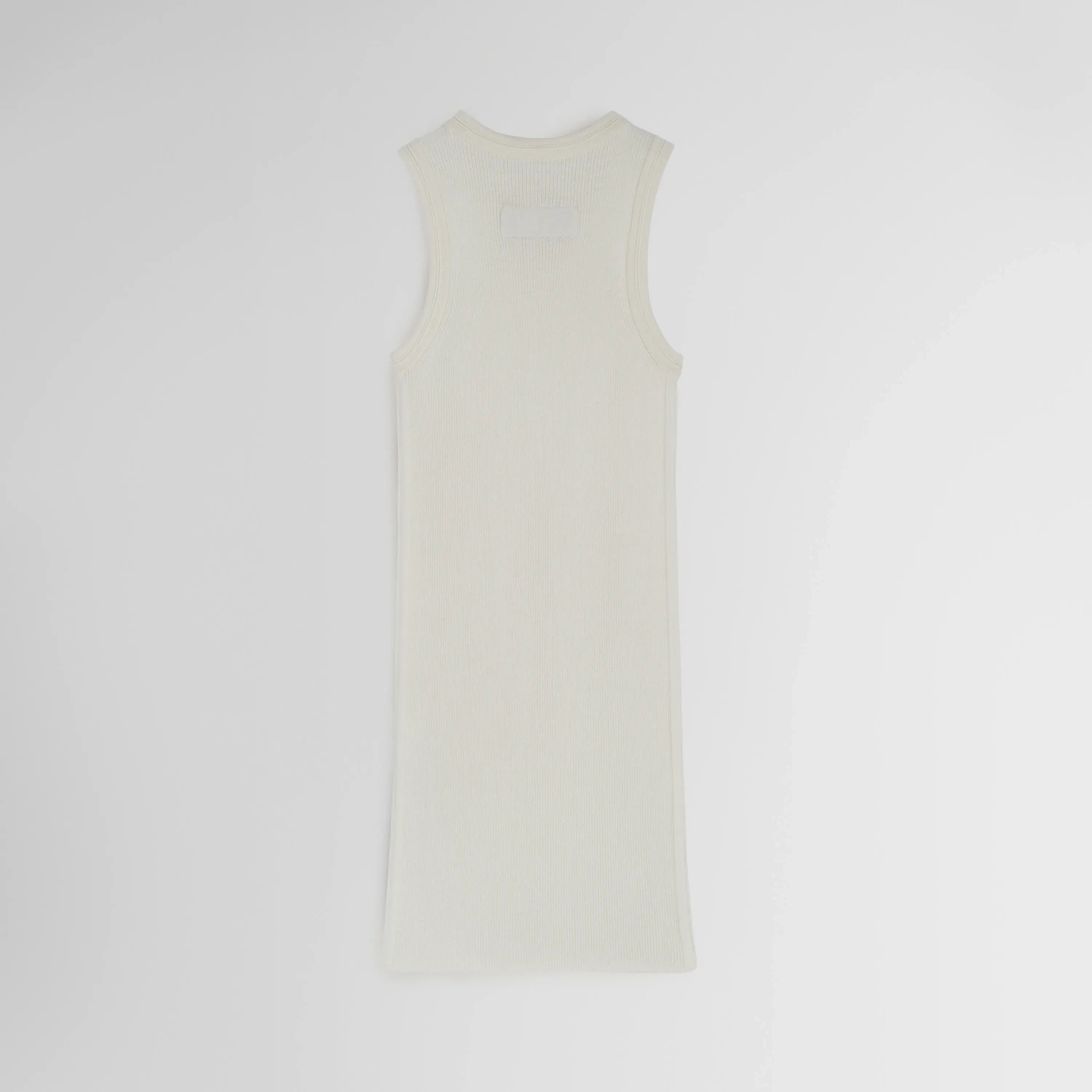 RIBBED TANK | cream wool