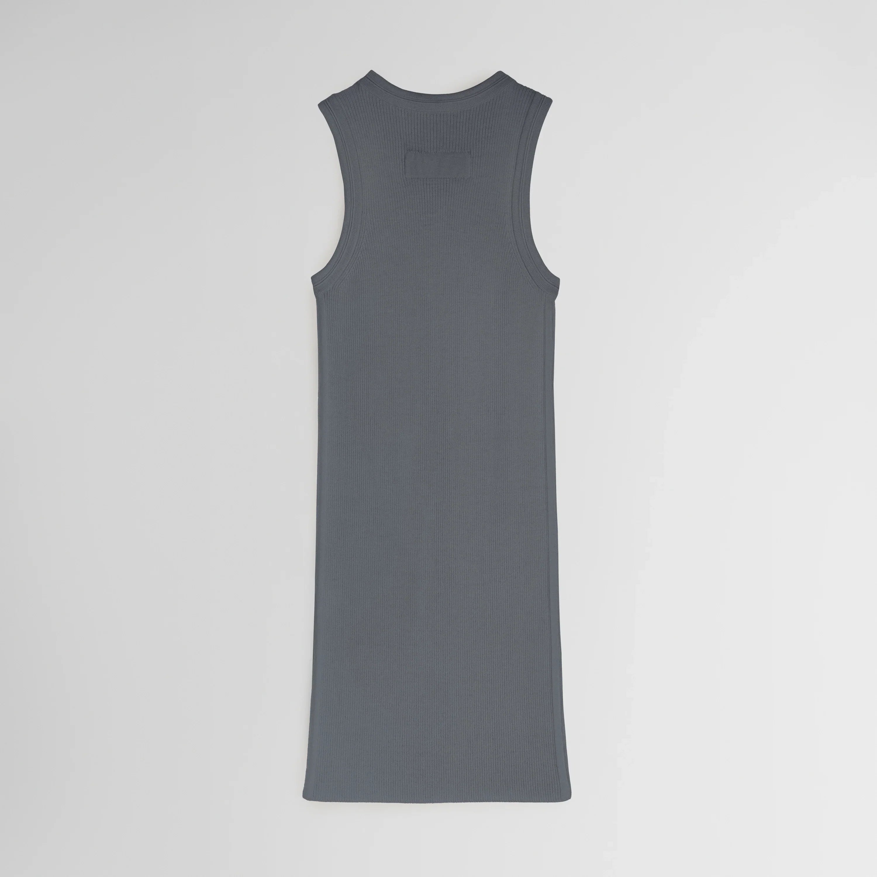 RIBBED TANK | grey wool