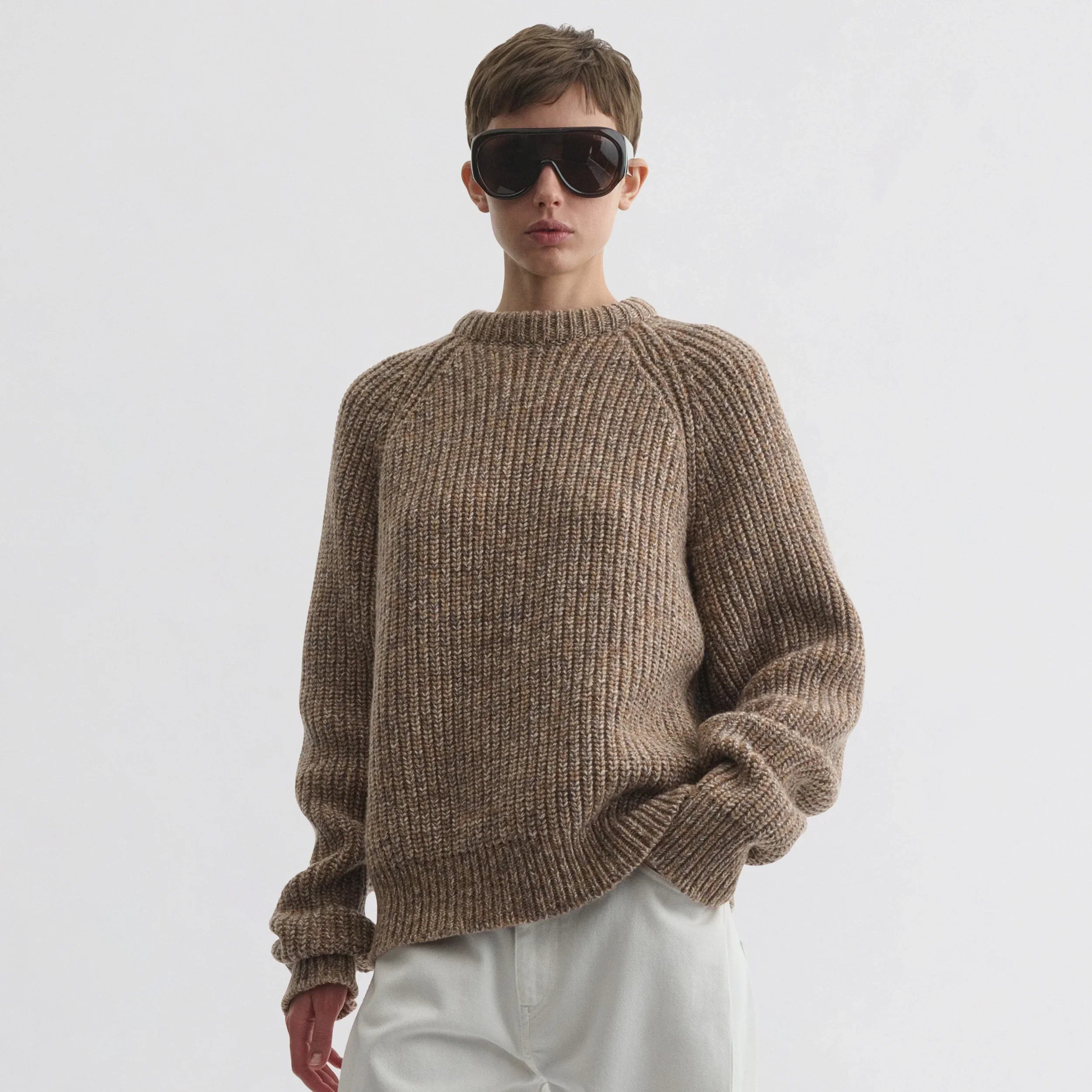 MOULINE JUMPER | camel wool