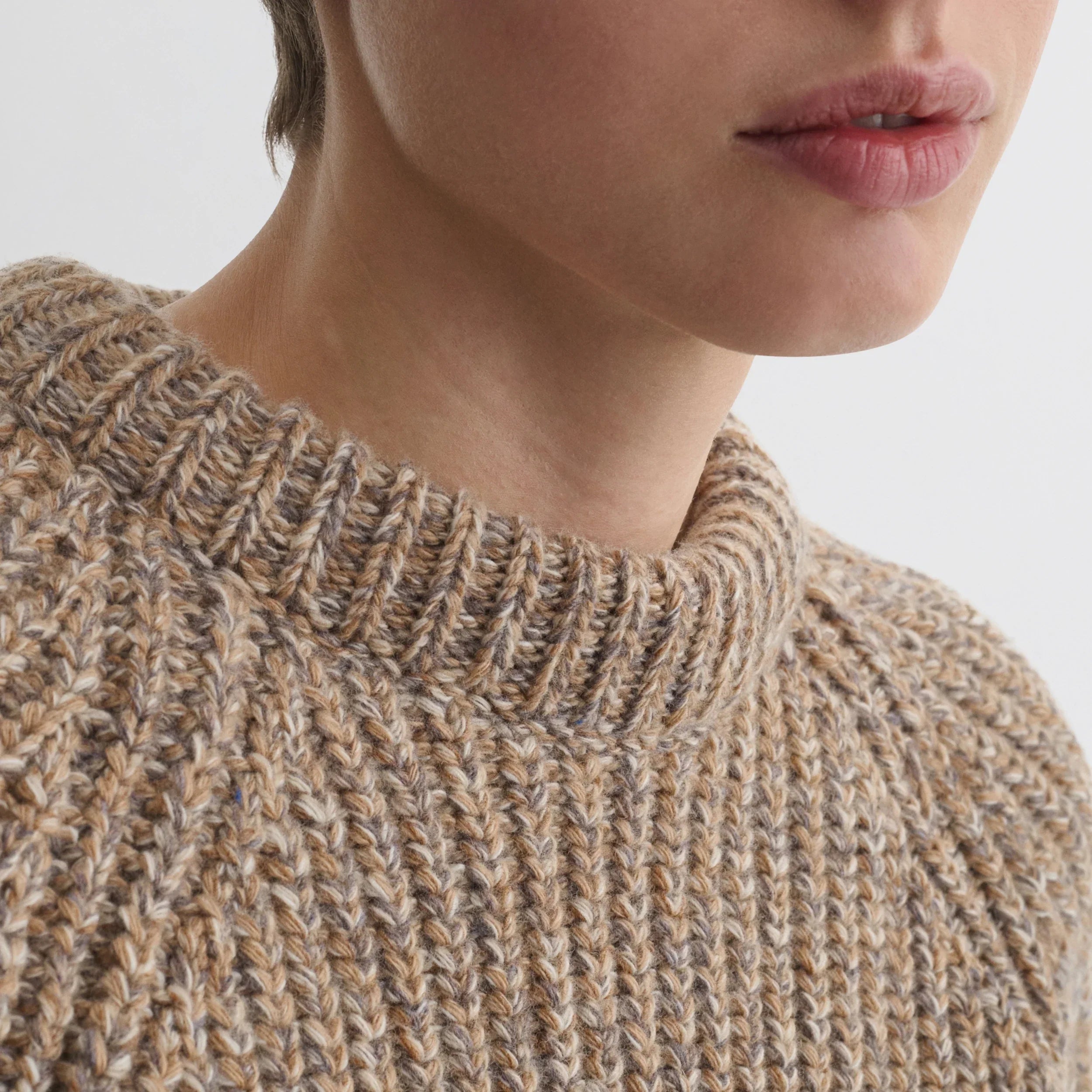 MOULINE JUMPER | camel wool