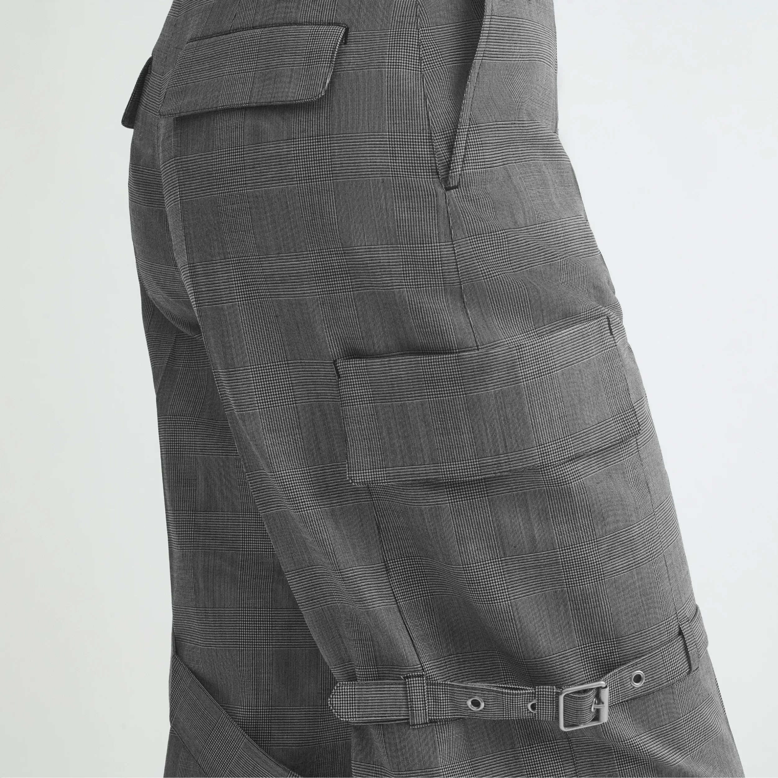 ZIP CARGO TROUSERS | anthracite wool