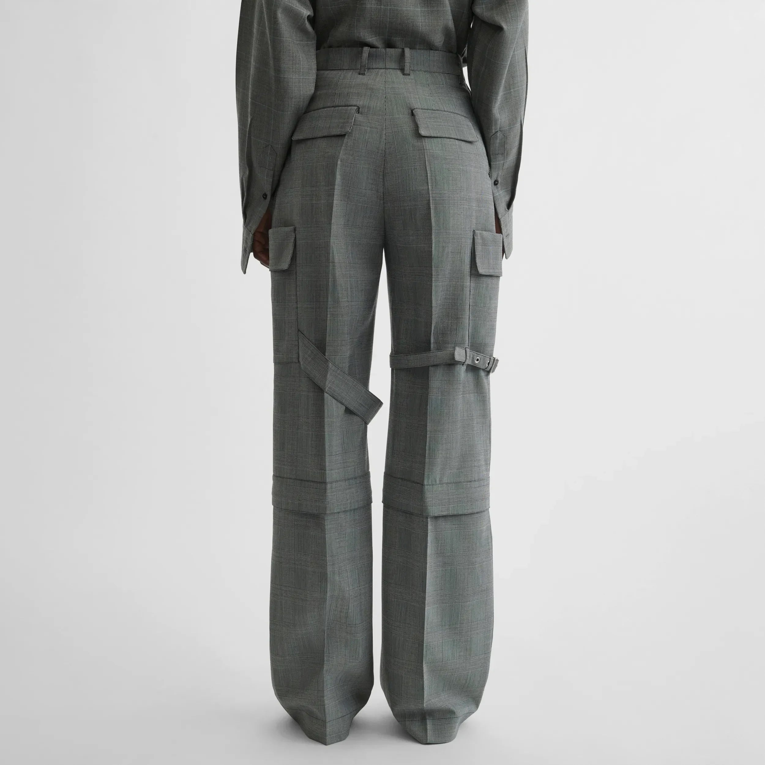 ZIP CARGO TROUSERS | anthracite wool