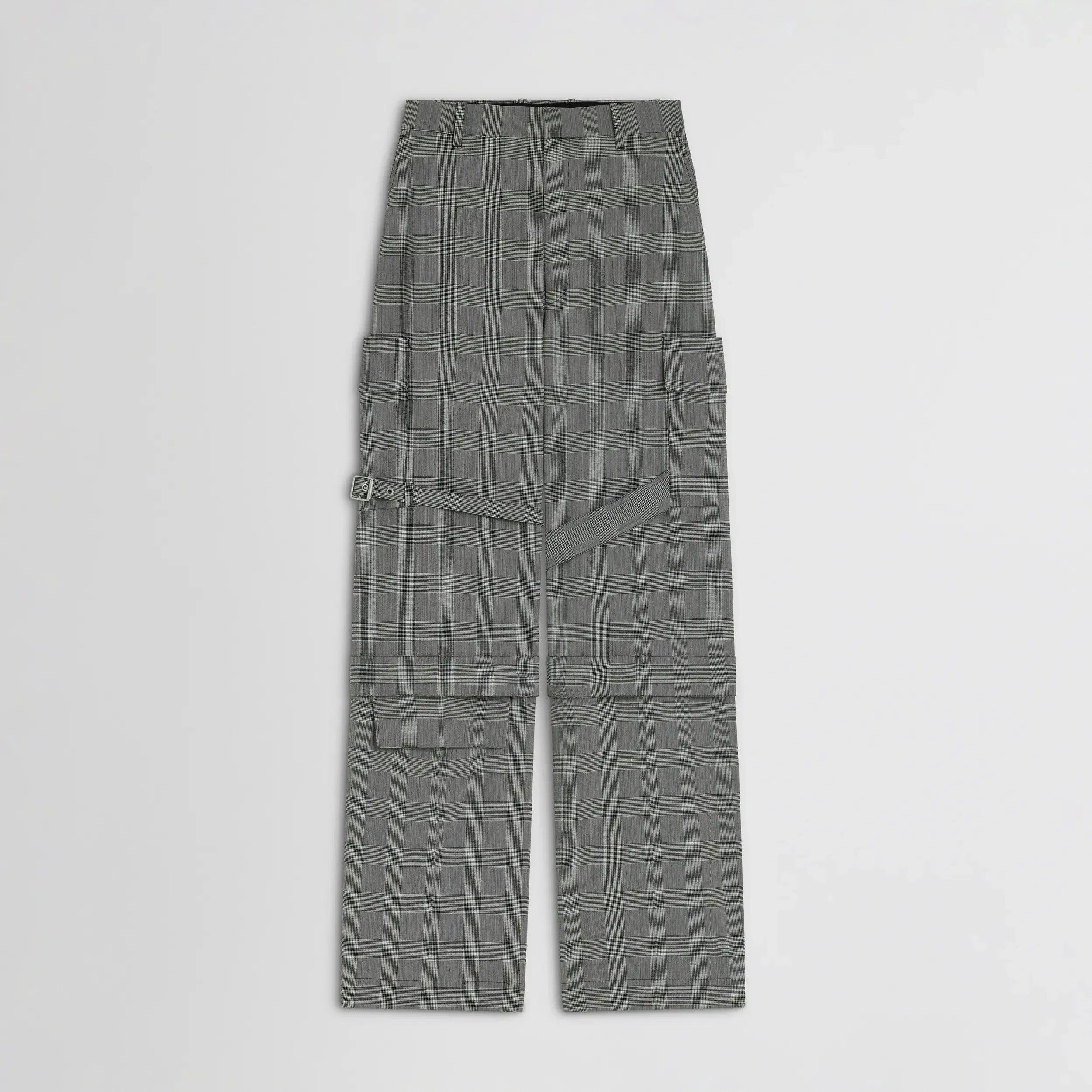 ZIP CARGO TROUSERS | anthracite wool