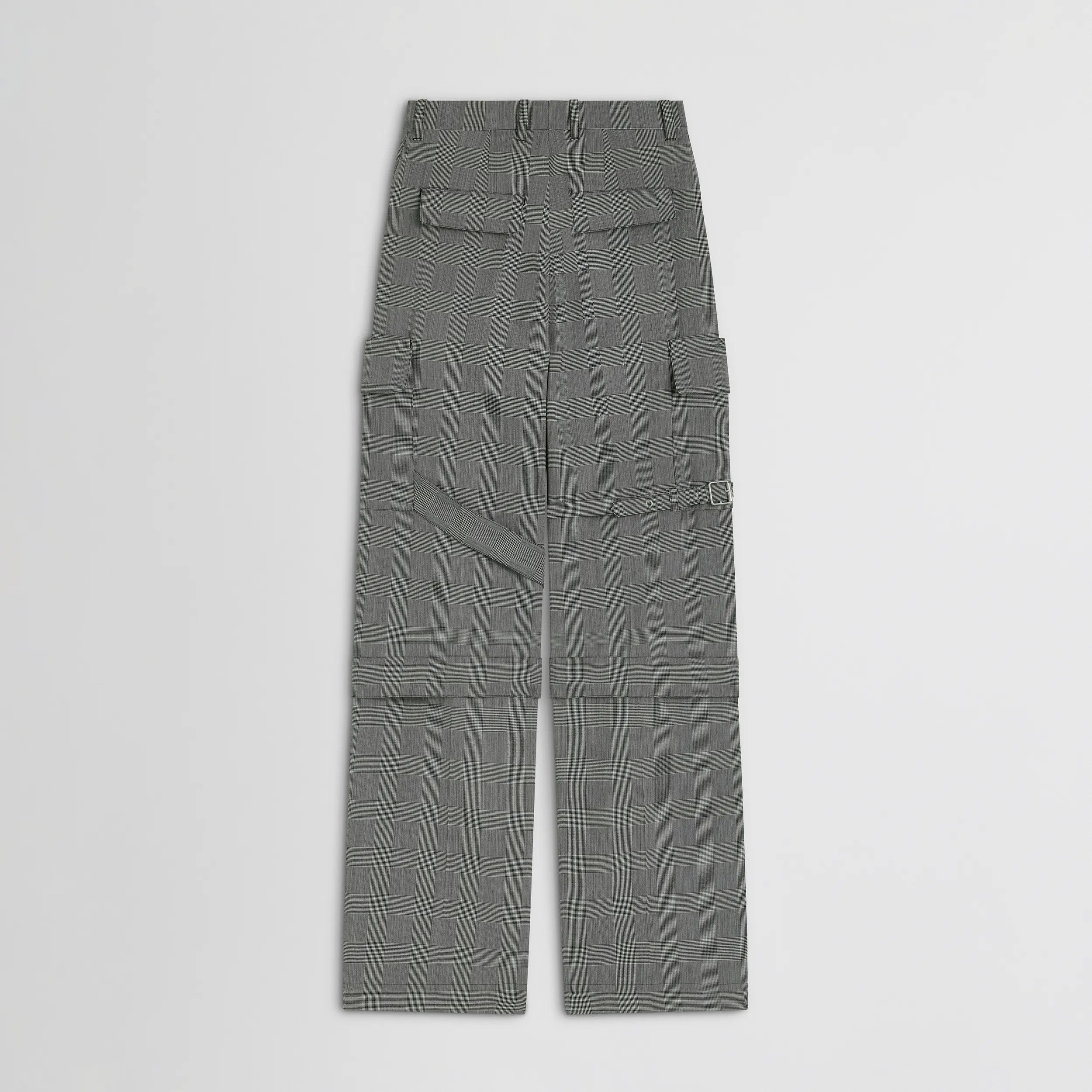 ZIP CARGO TROUSERS | anthracite wool